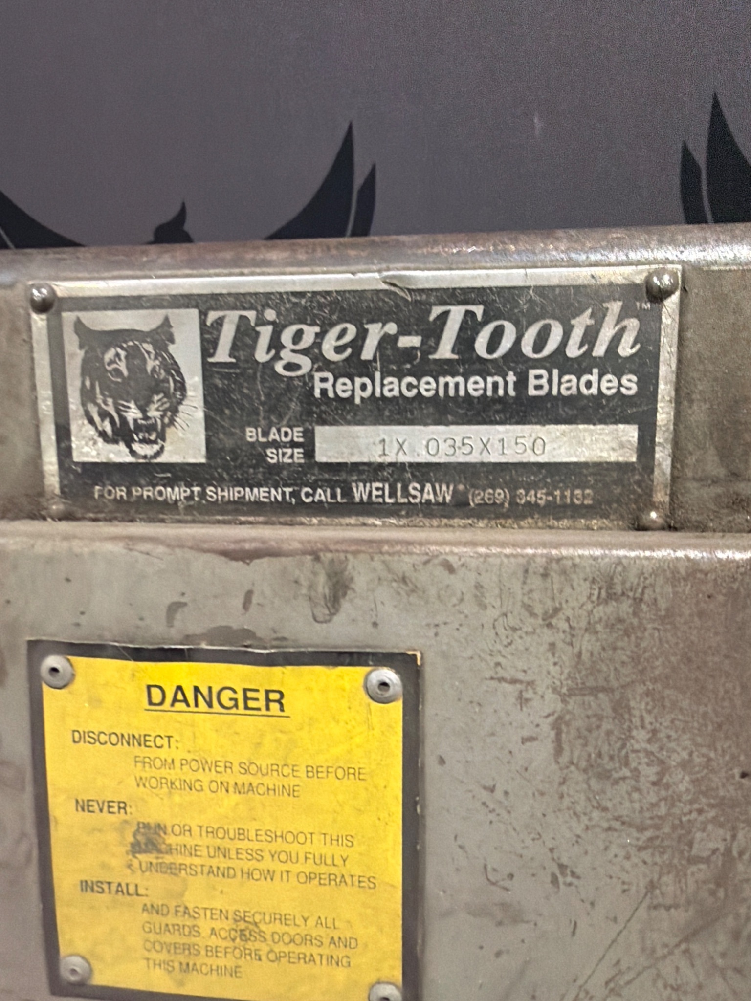 WELLSAW 1318 Horizontal Bandsaw USED 6