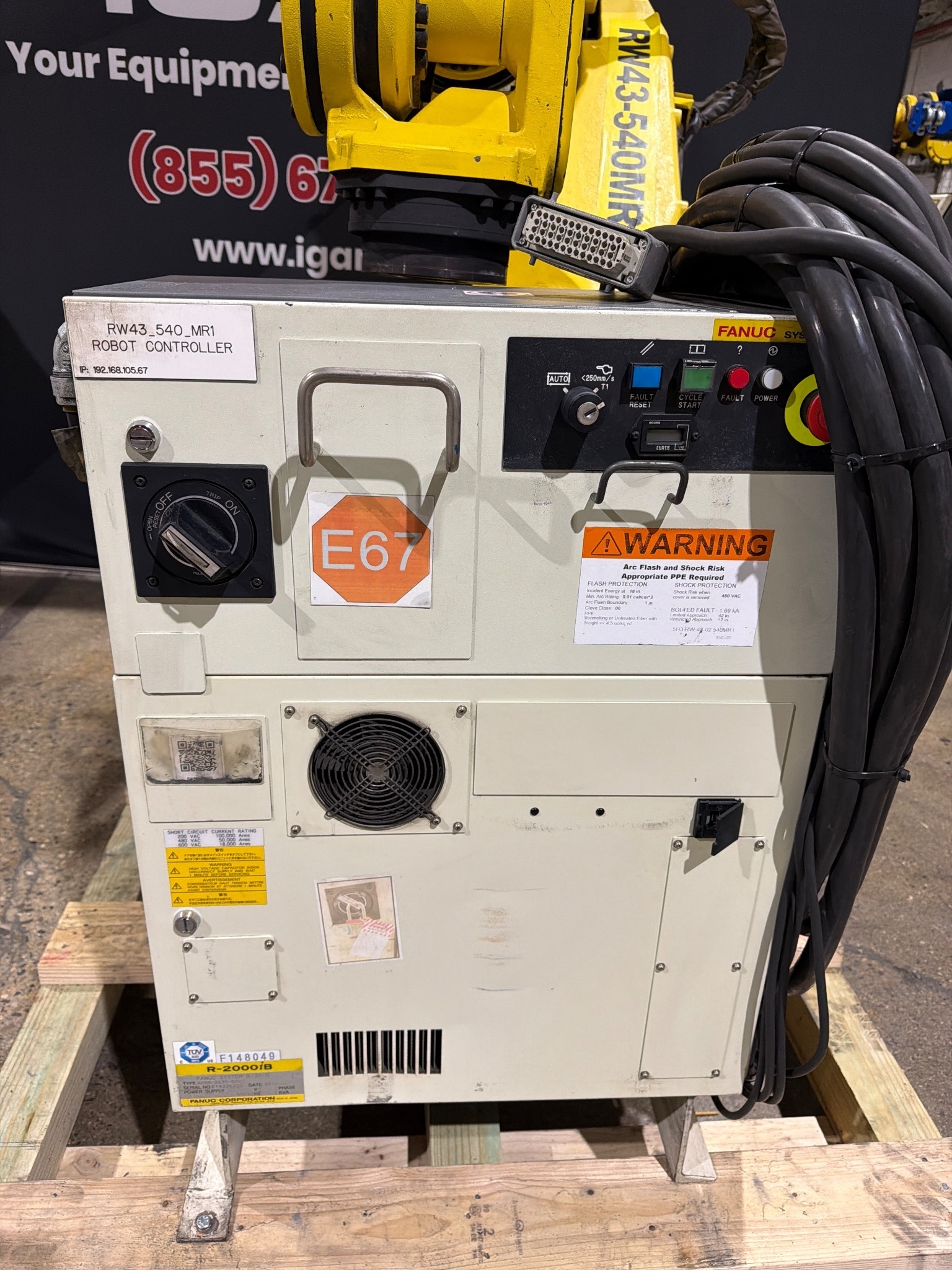 FANUC R-2000iB/210F Complete w/ R-30iB Controls USED 8