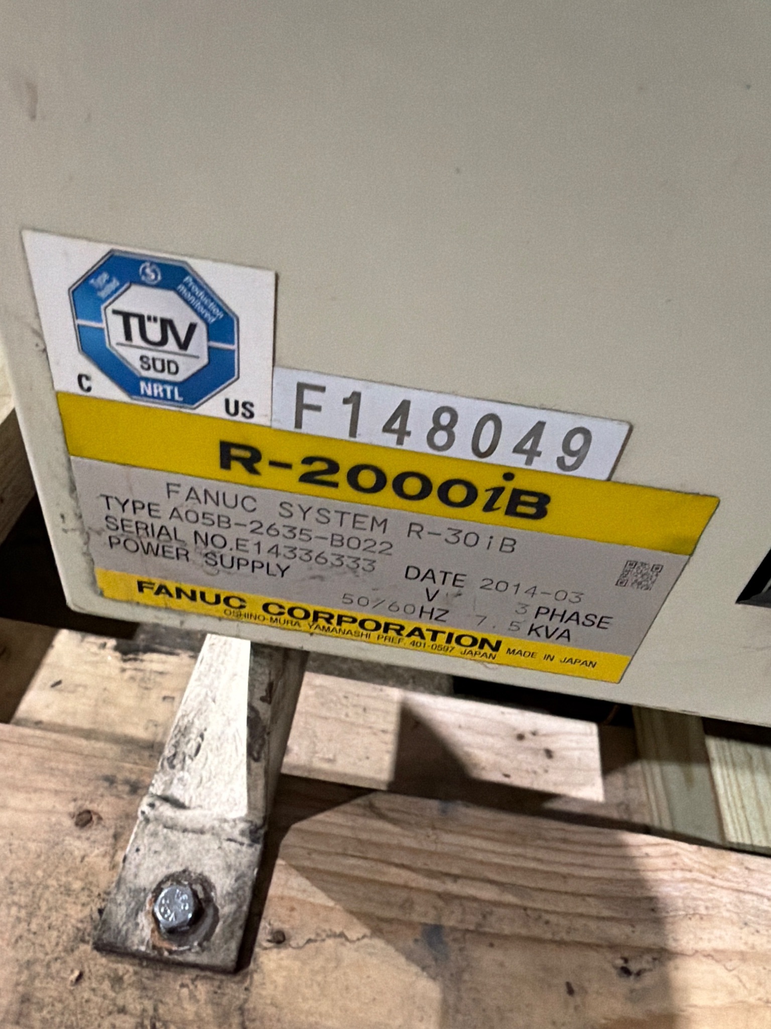 FANUC R-2000iB/210F Complete w/ R-30iB Controls USED 11