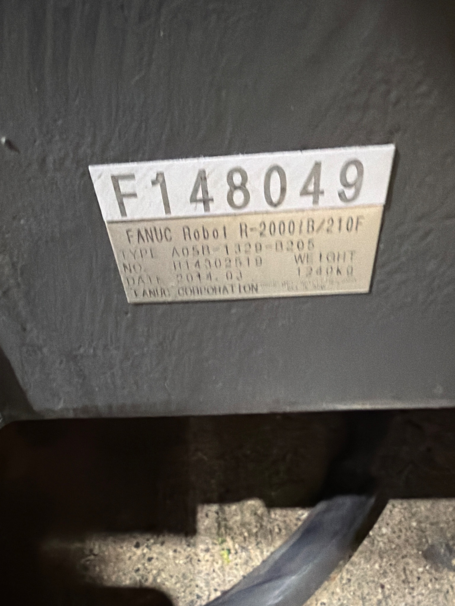 FANUC R-2000iB/210F Complete w/ R-30iB Controls USED 12