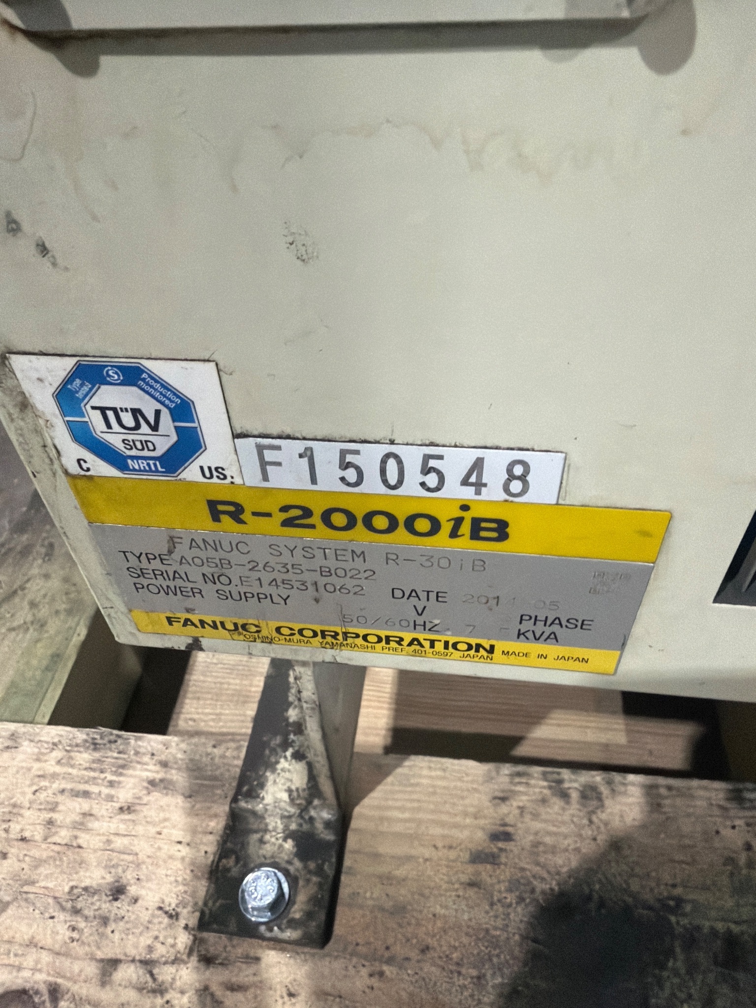 FANUC R-2000iB/210F Complete w/ R-30iB Controls USED 12