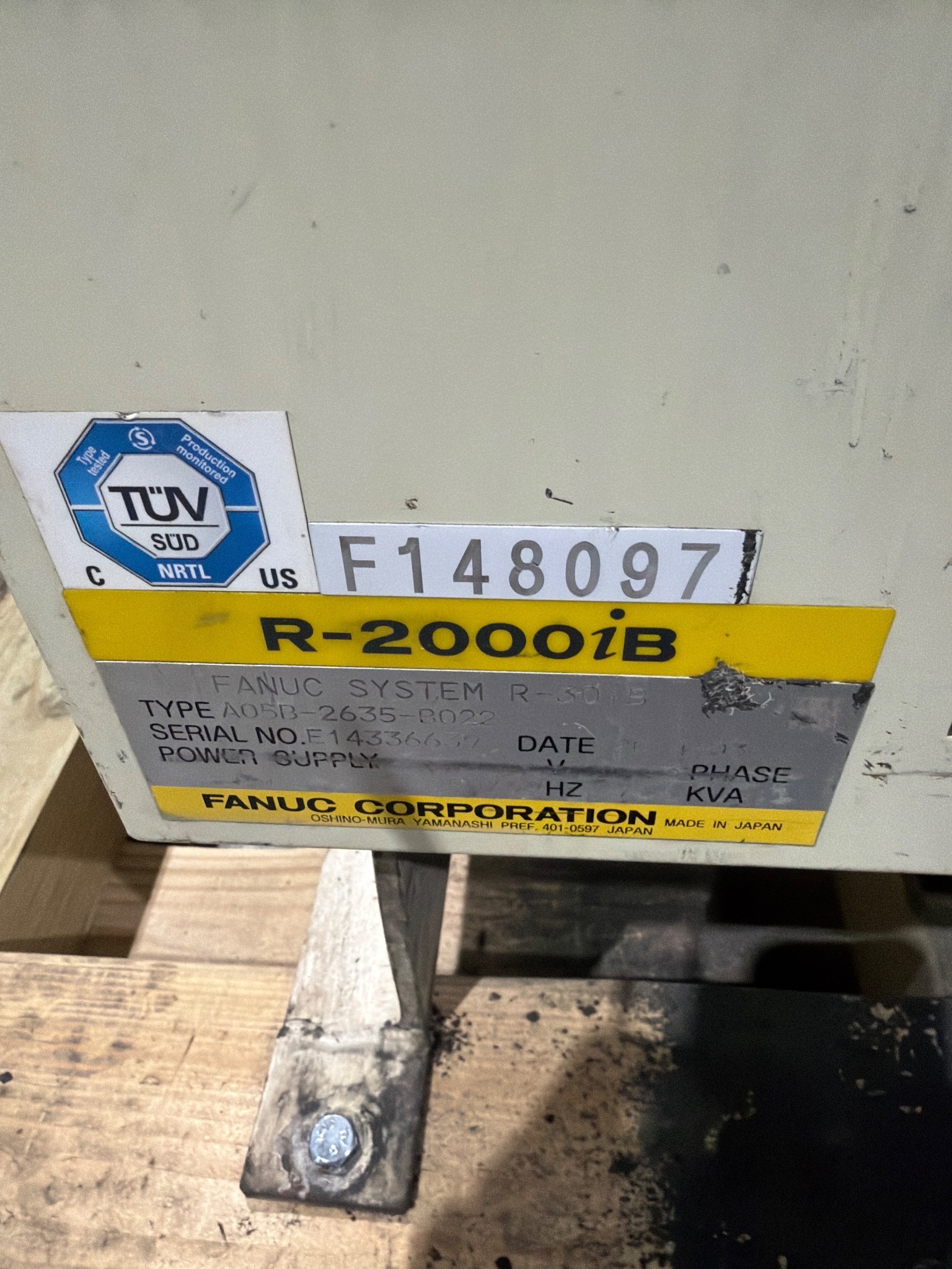 FANUC R-2000iB/210F Complete w/ R-30iB Controls USED 5