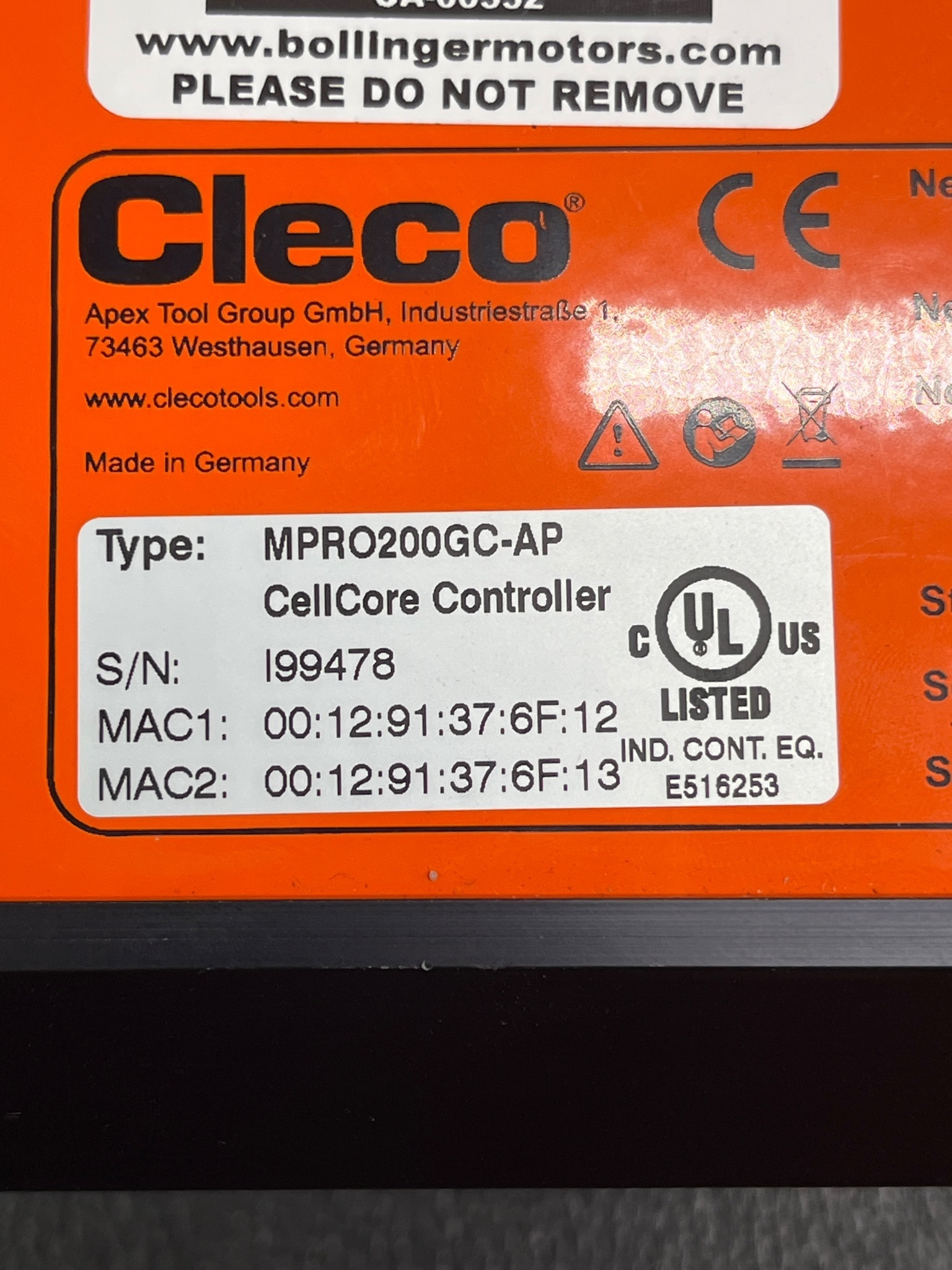 CLECO MPRO200GC-AP CELLCORE CONTROLLER USED 4