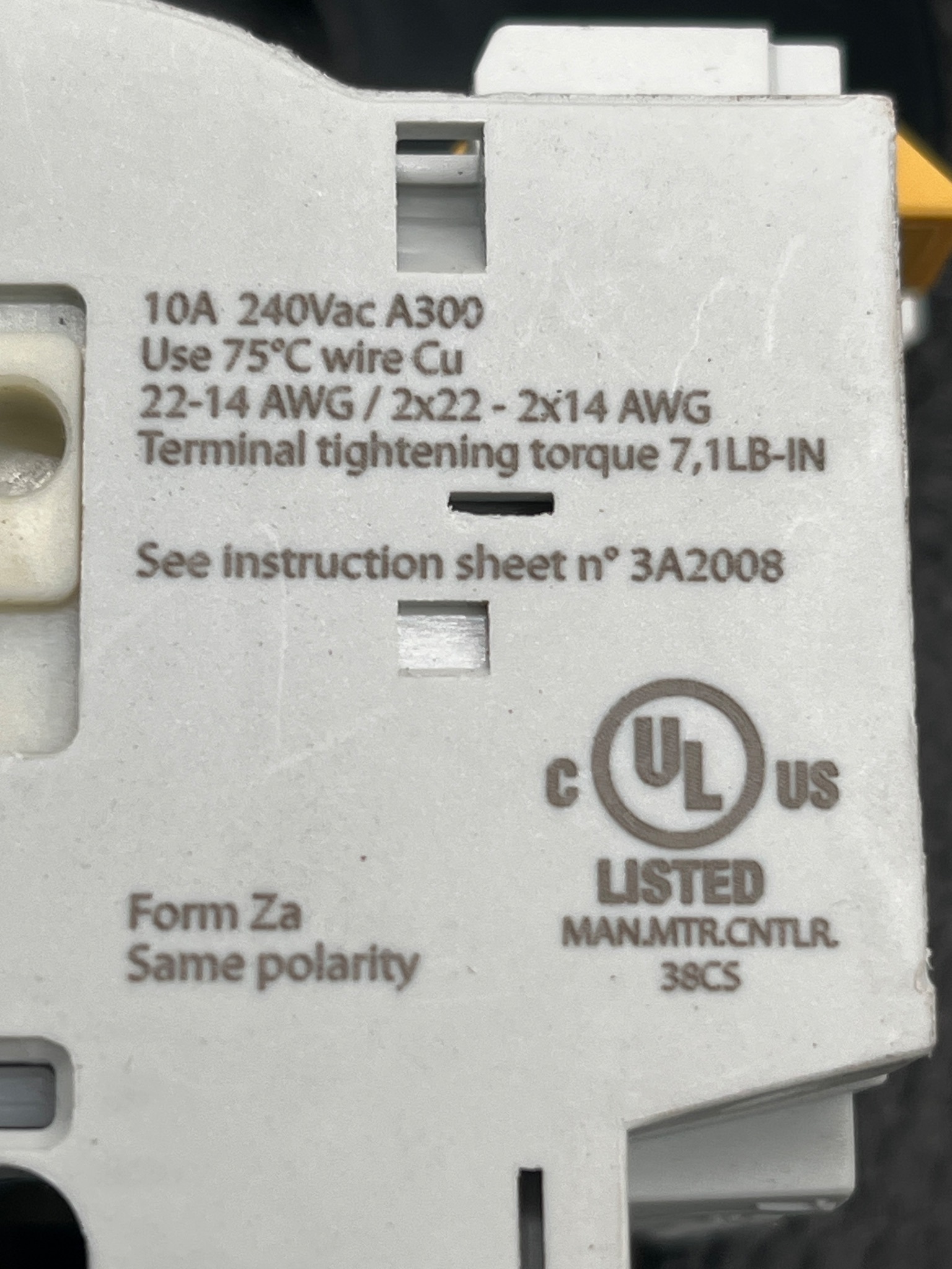 COOPER BUSSMANN RD40-3-508 Disconnect Switch USED 7