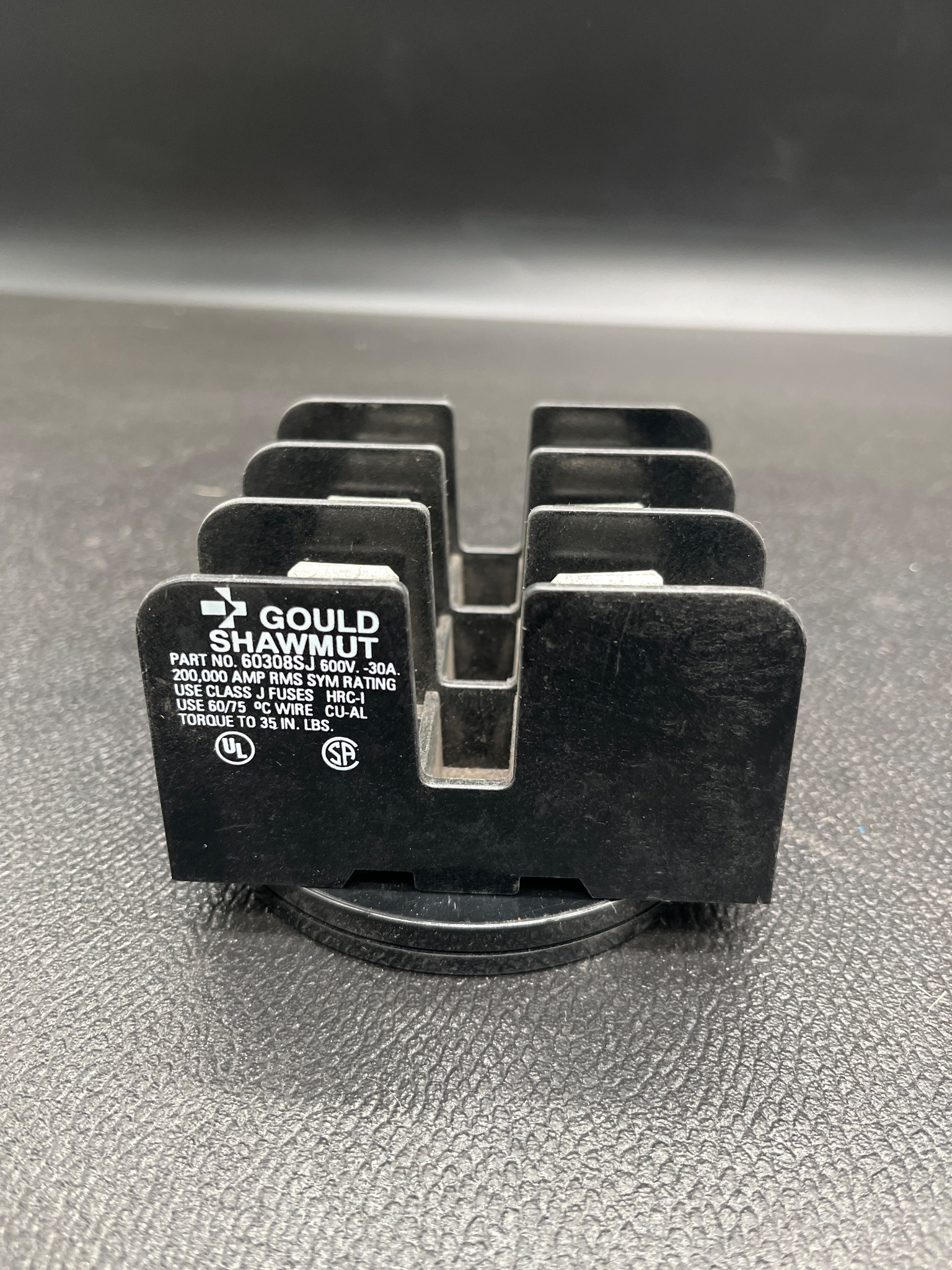 GOULD SHAWMUT 60308SJ 3-Pole Fuse Holder USED 0