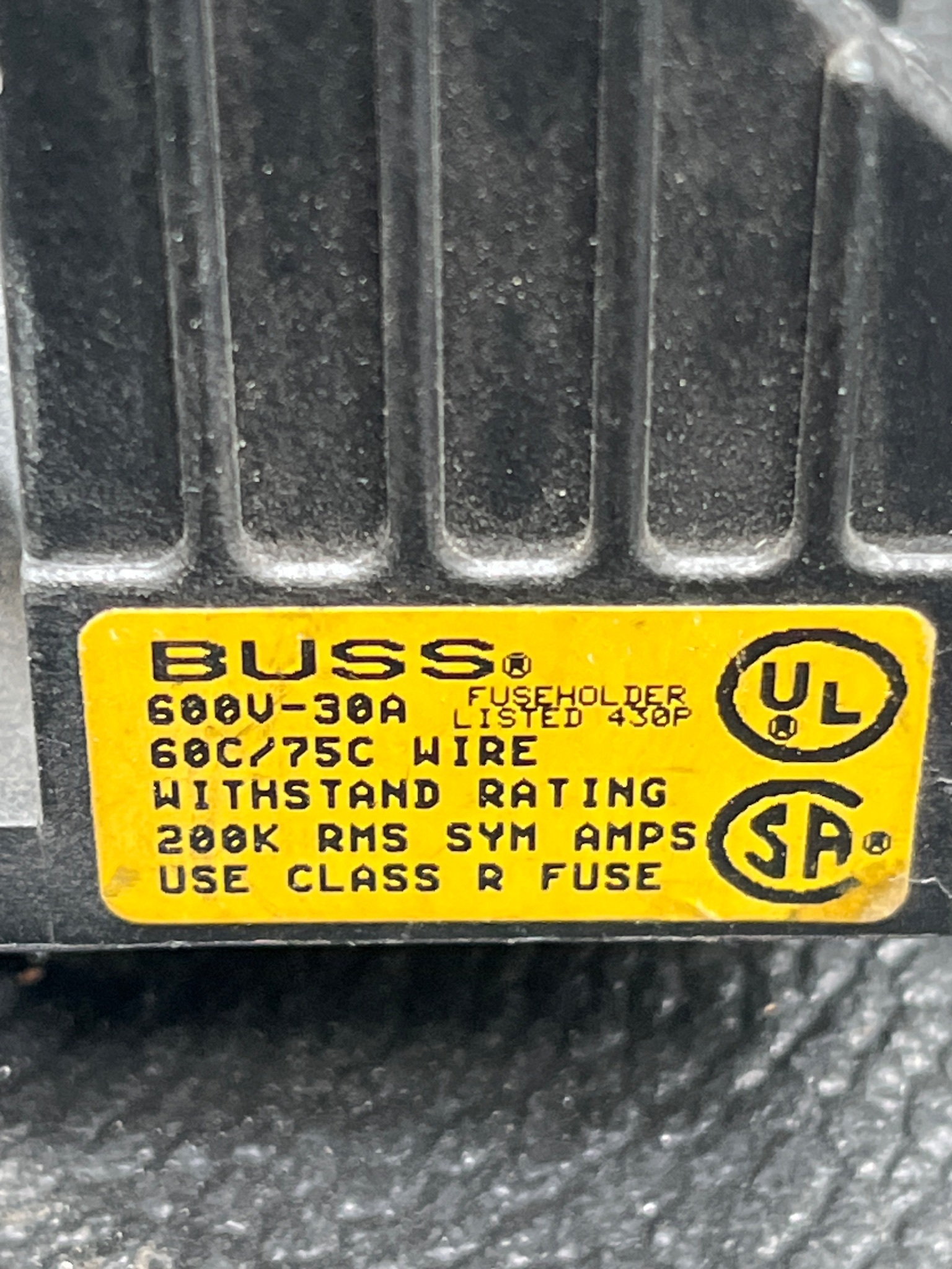 BUSS R60030-2PR Fuse Holder USED 4