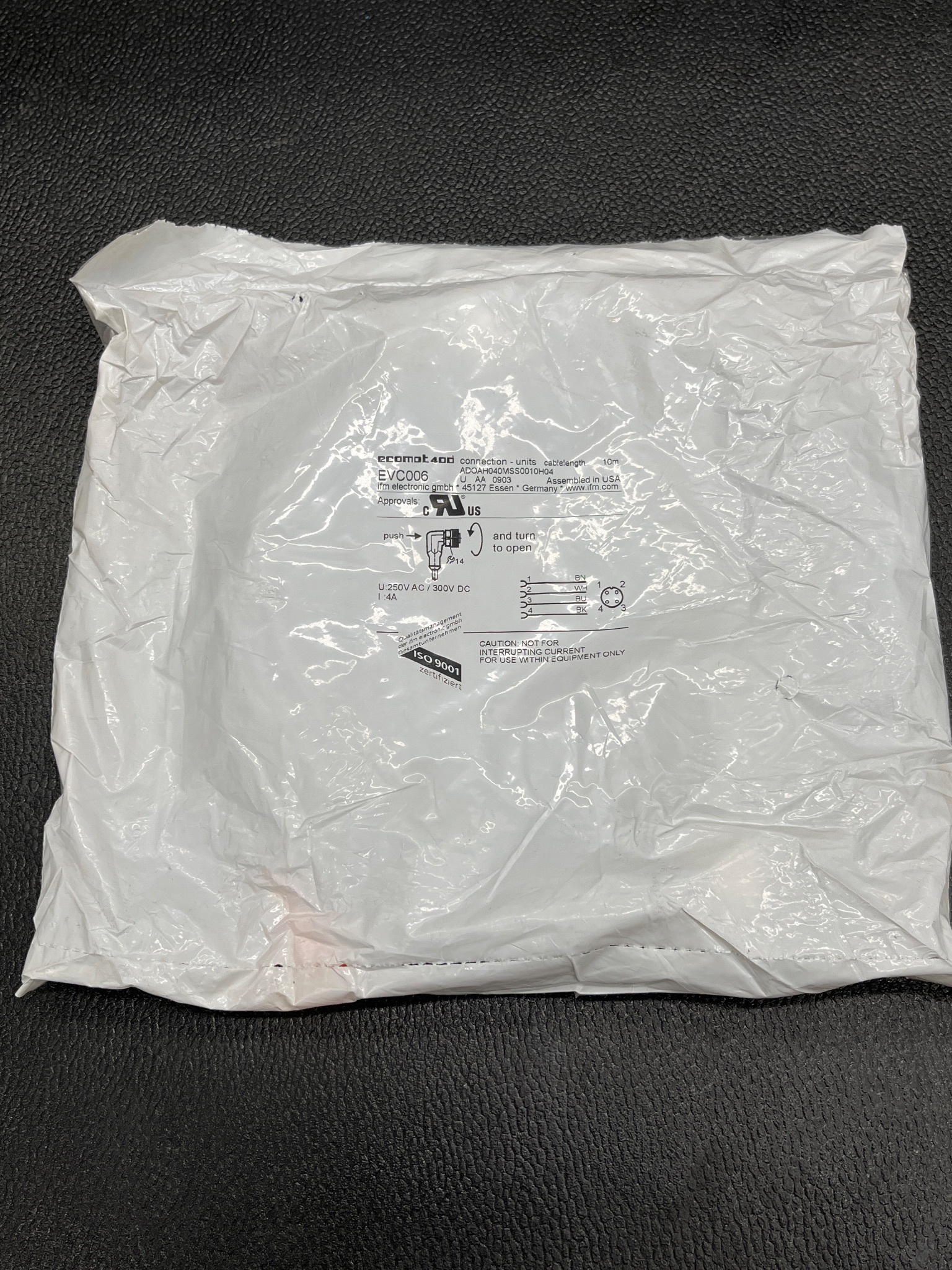 IFM Electronic EVC006 4-Pin Sensor Cable 10m NEW 2