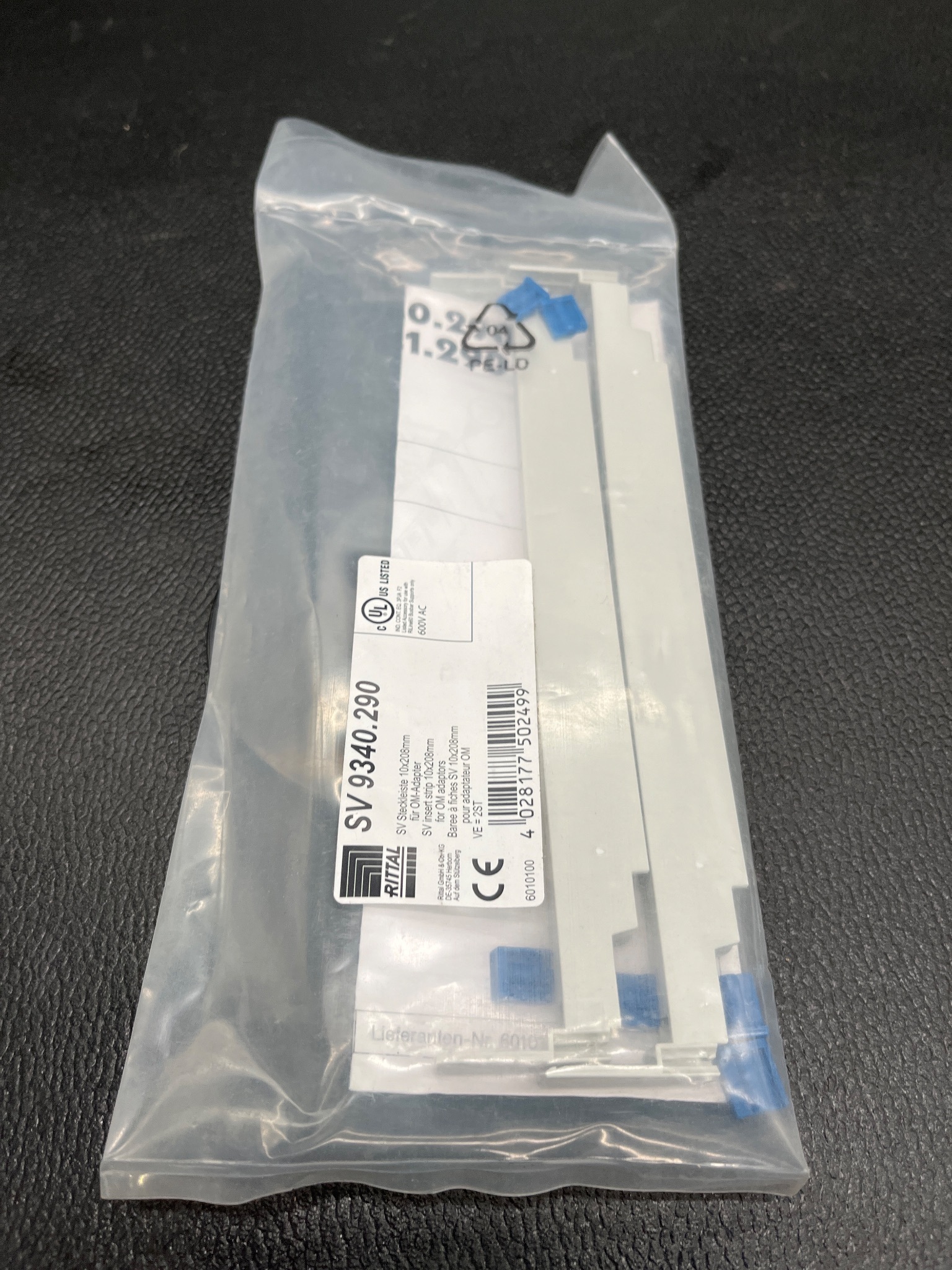 RITTAL SV 9340.290 SV Insert Strip 10x208mm for OM Adapters NEW (2-Pack) 1