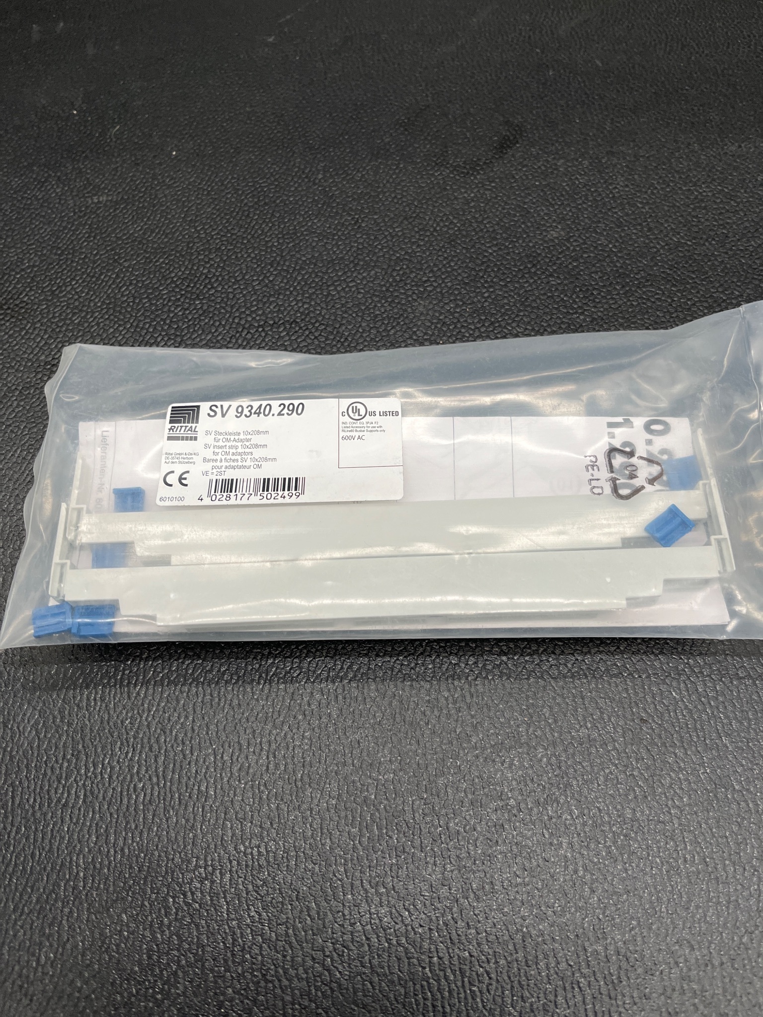 RITTAL SV 9340.290 SV Insert Strip 10x208mm for OM Adapters NEW (2-Pack) 2