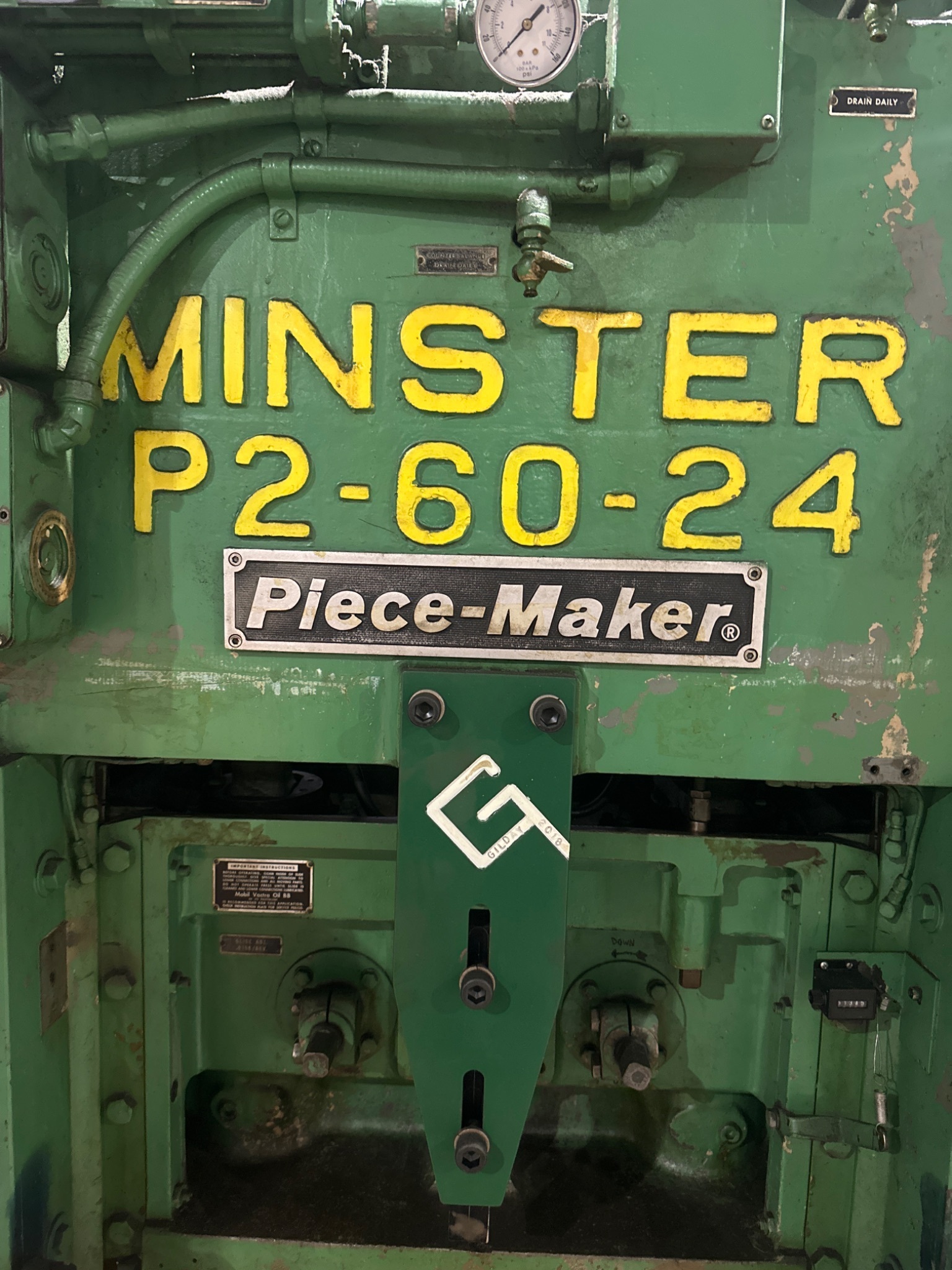 MINSTER P2-60-24 PIECE MAKER MECHANICAL PRESS 60 TON USED 2