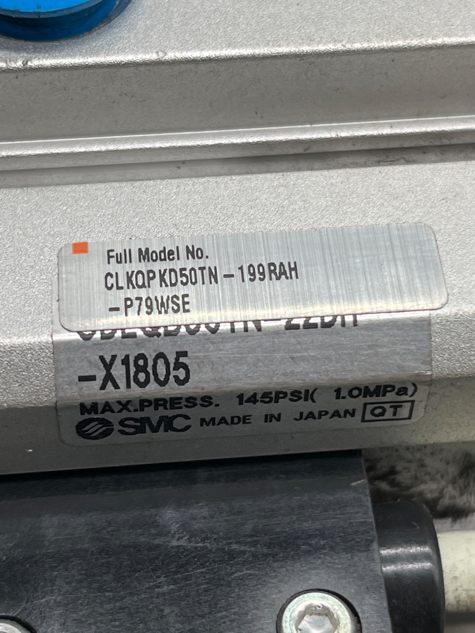 SMC CLKQPKD50TN‑199RAH‑P79WSE Pin Clamp Cylinder USED 4
