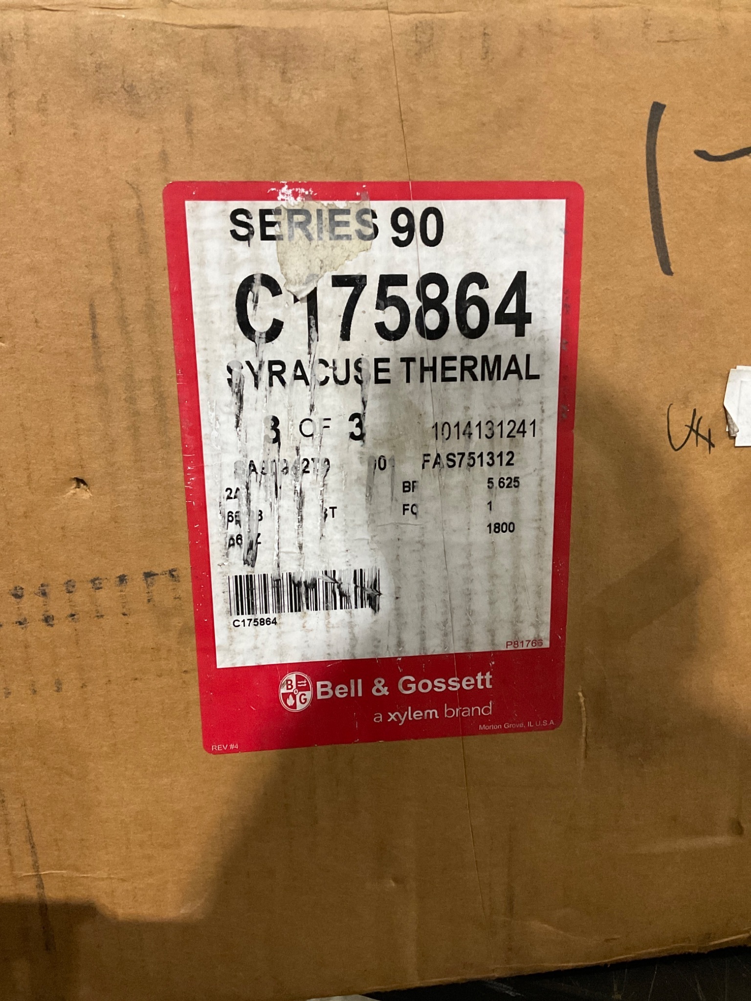 BELL & GOSSETT C175864 Series 90 Centrifugal Pump NEW 0