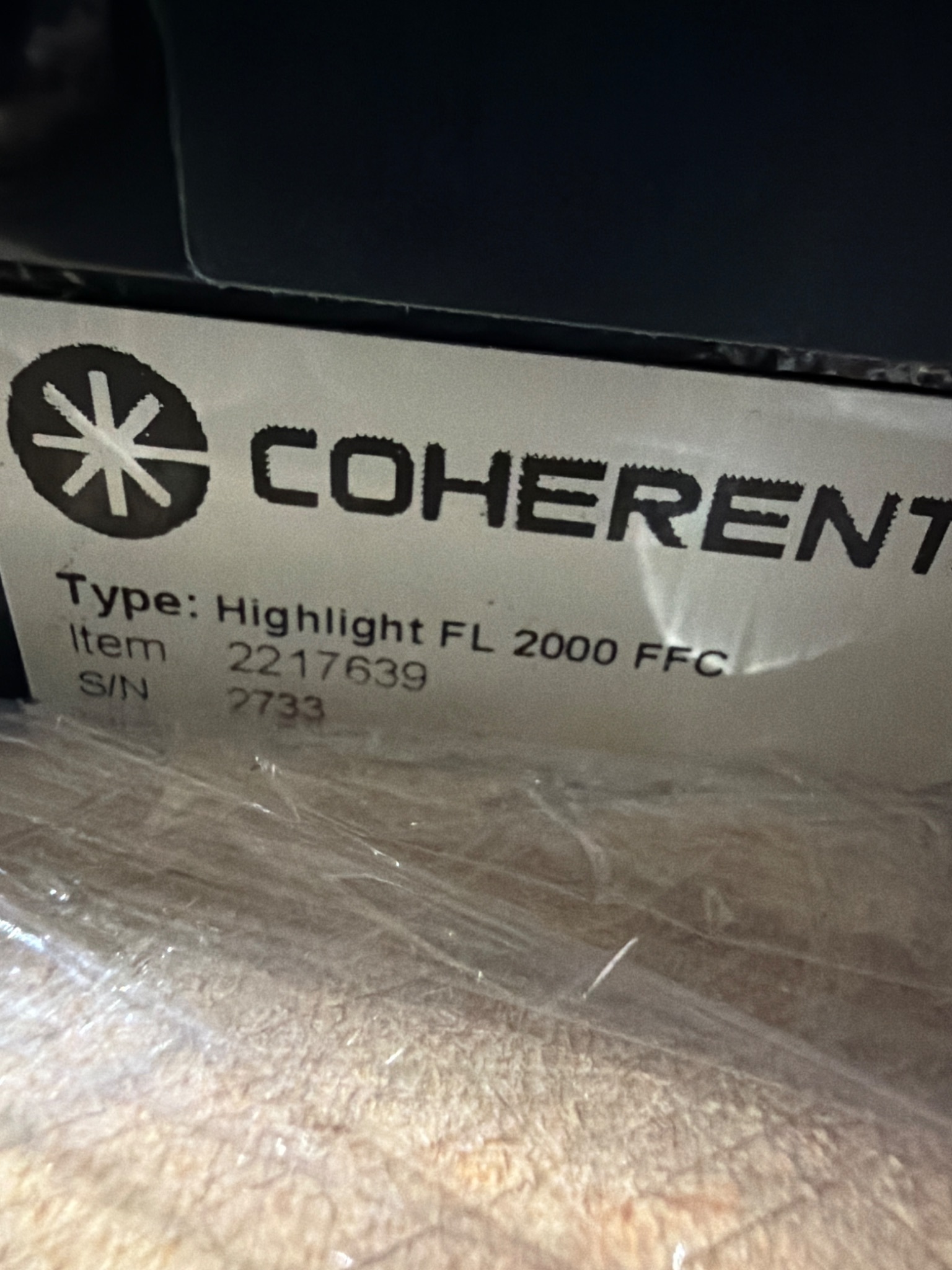 COHERENT Highlight FL2000 FFC Fiber Laser System NEW 5