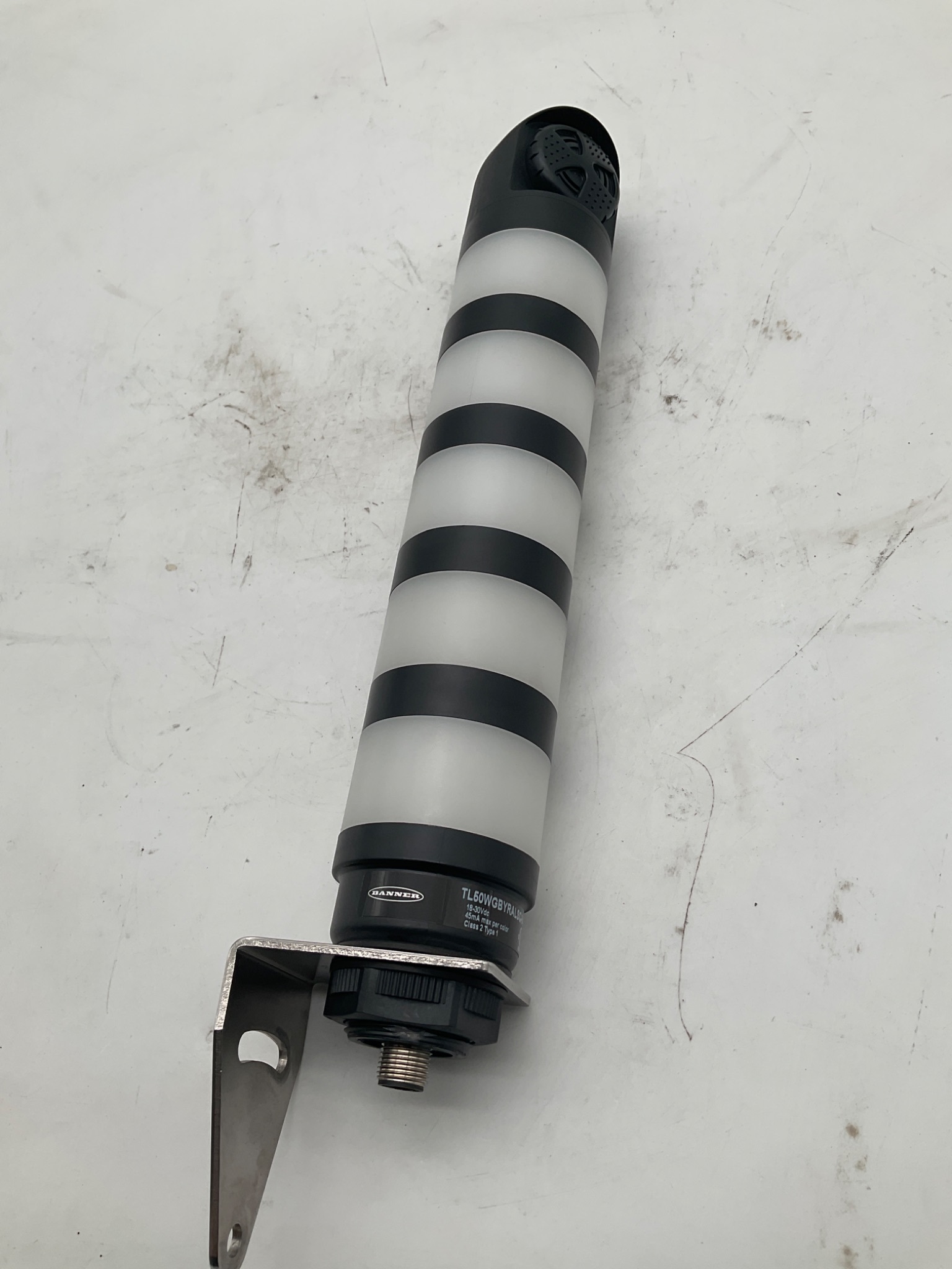 BANNER TL50WGBYRALSQ‑84554 5‑Color Tower Light w/ Audible Indicator USED 0