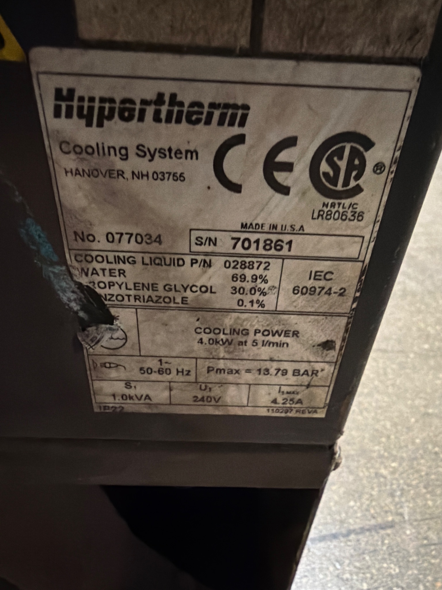 HYPERTHERM HT4400 Plasma Cutting System USED 10