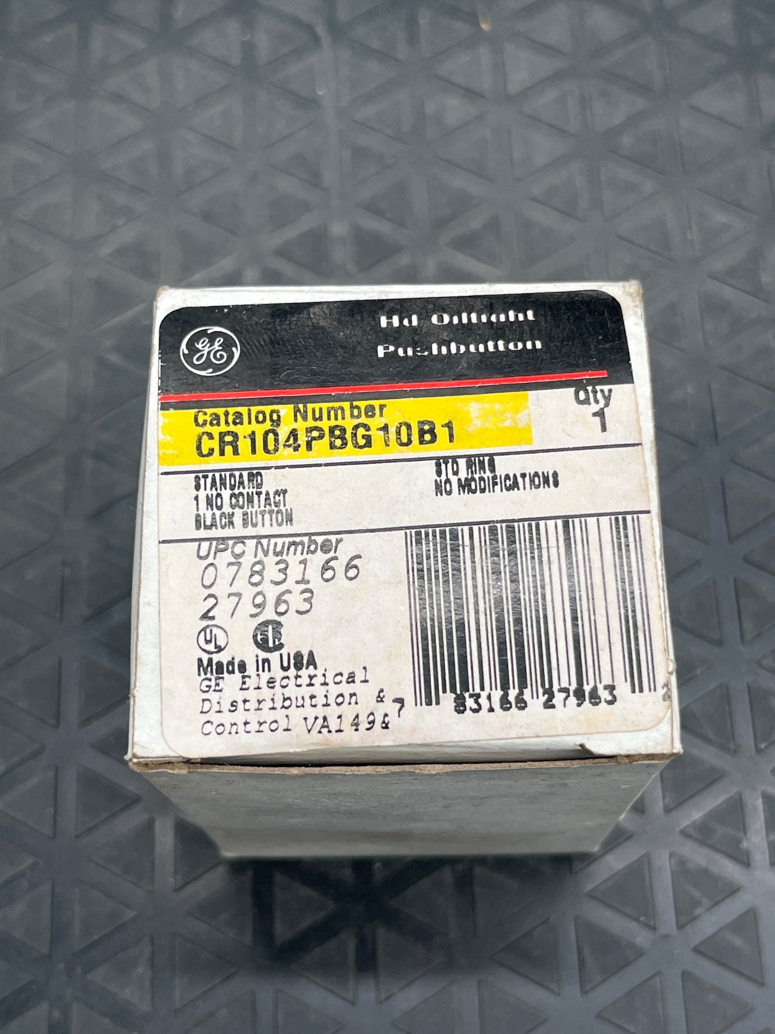 GENERAL ELECTRIC CR104PBG10B1 Black Pushbutton NEW 4