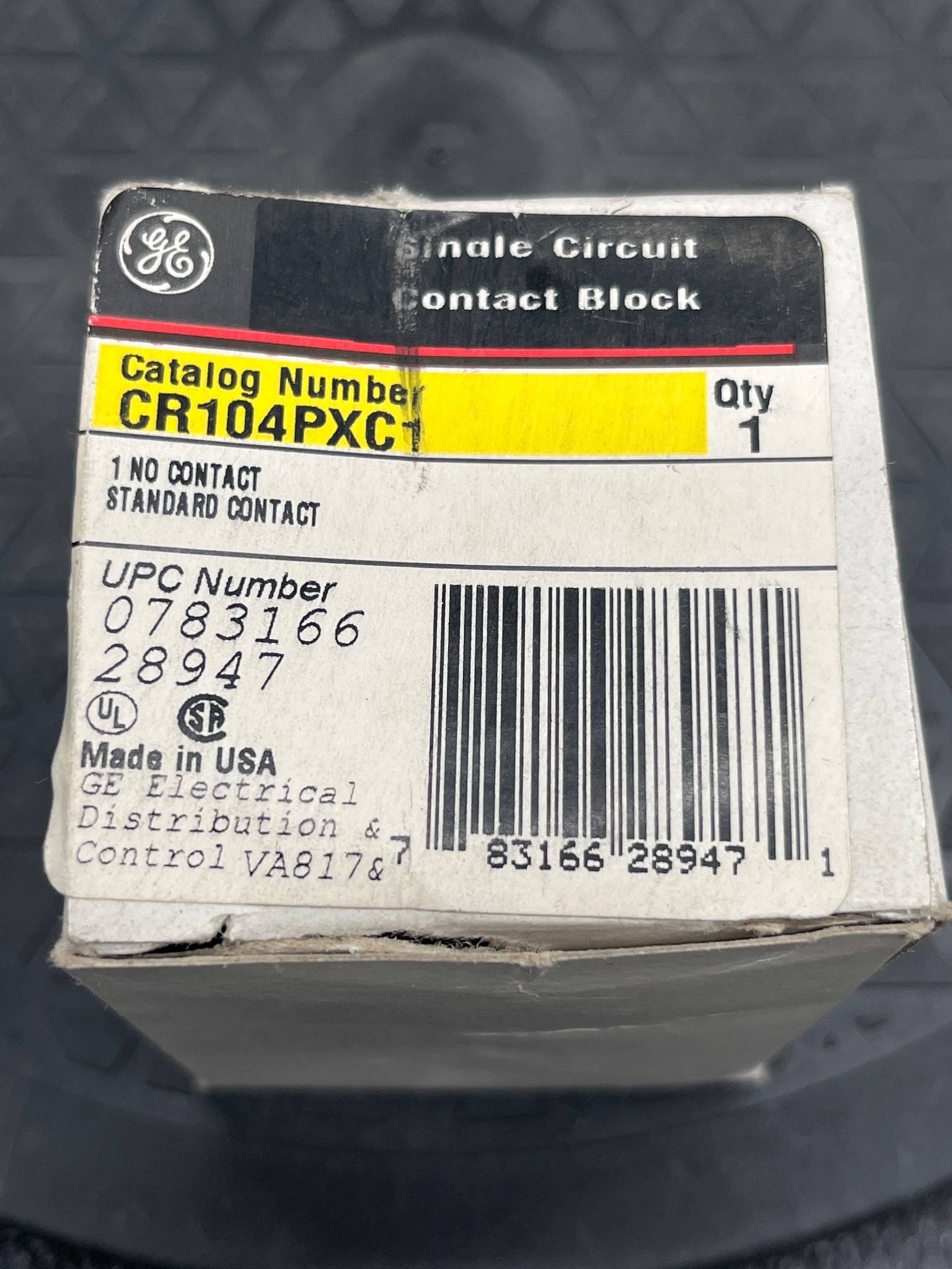GENERAL ELECTRIC CR104PXC01 Single Circuit Contact Block NEW 4