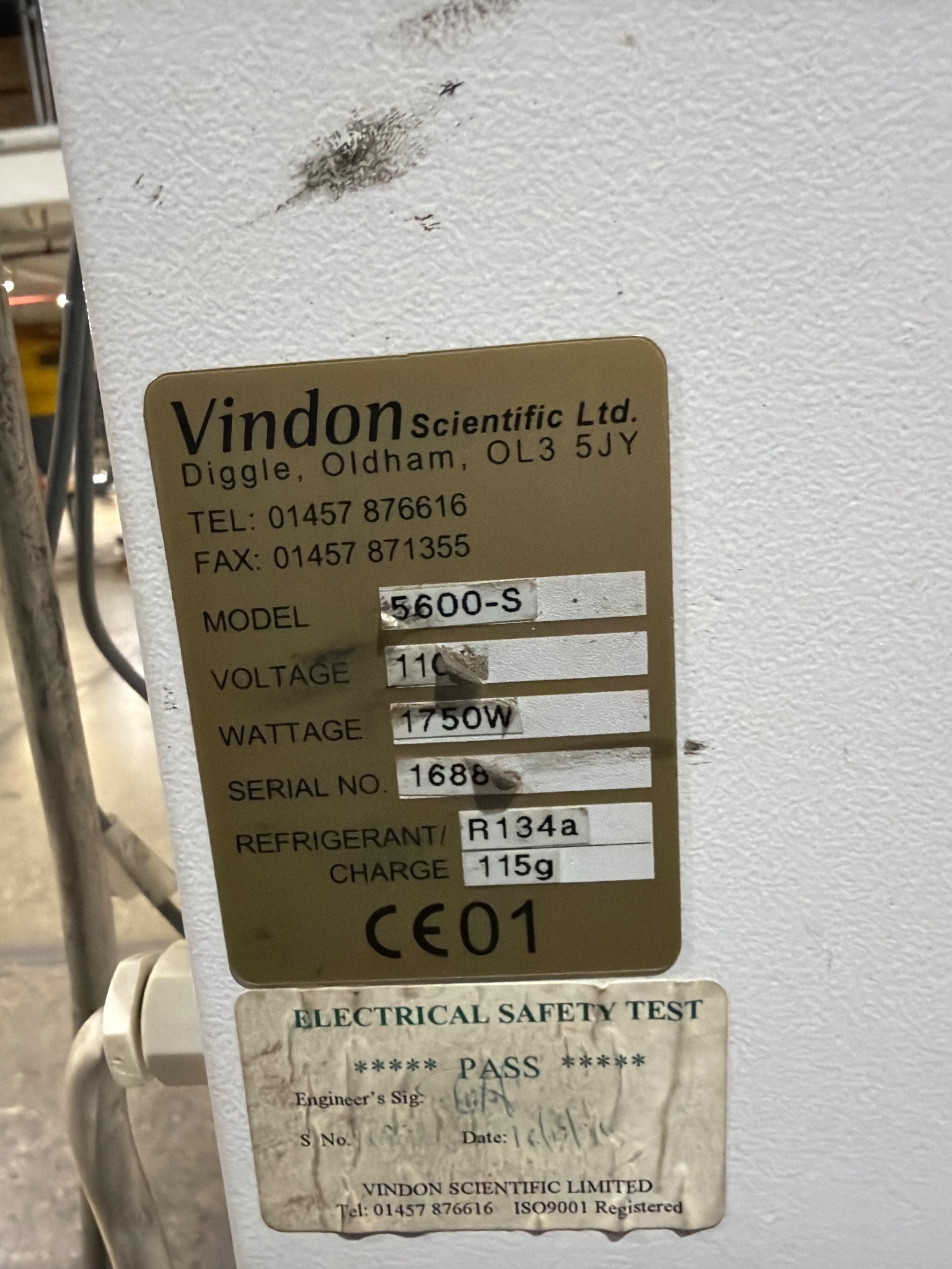 VINDON SCIENTIFIC 5600-S Environmental Chamber 110V 1750W USED 8