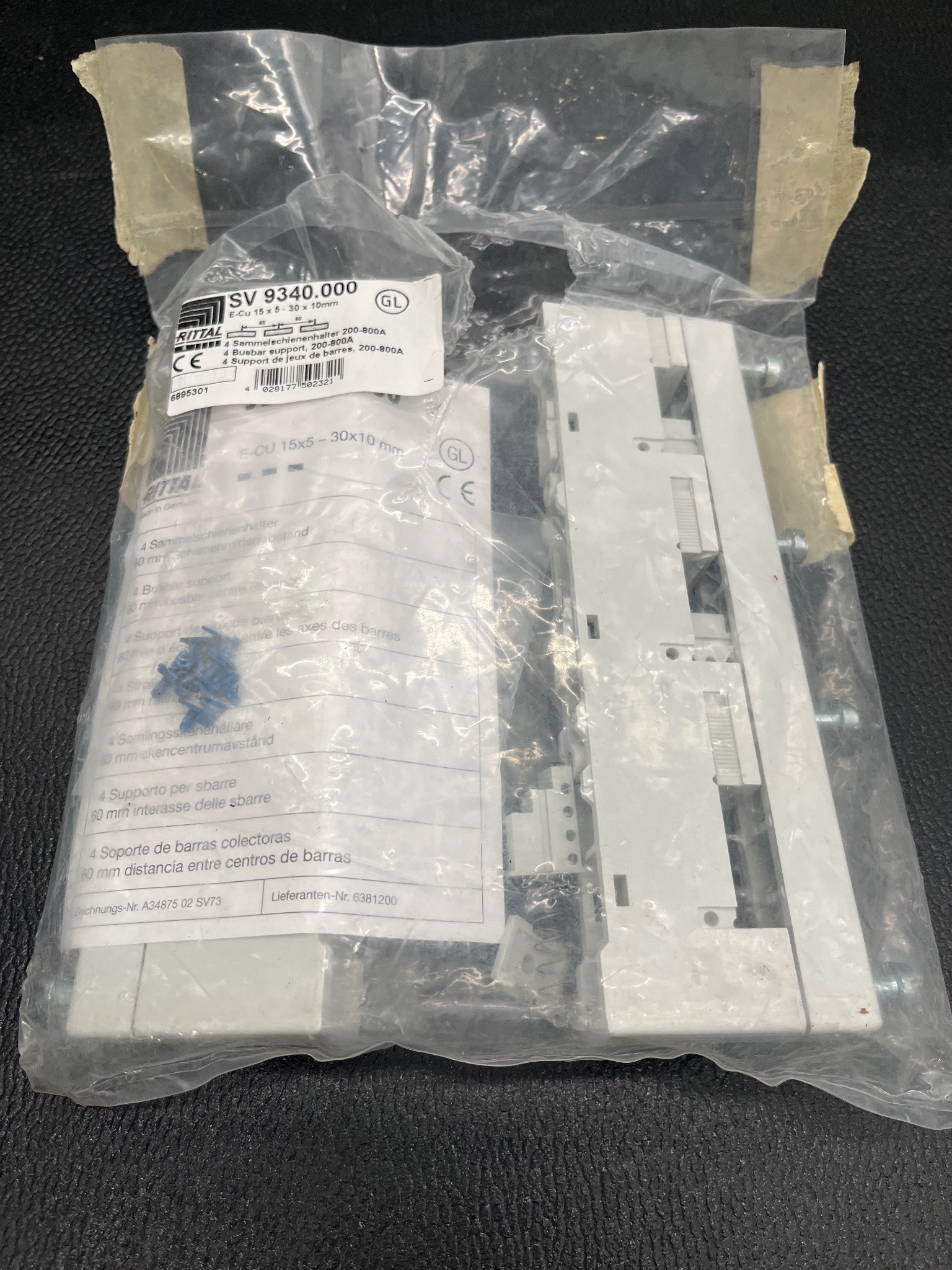RITTAL SV 9340.000 Busbar Support 200-800A NEW (4-Pack) 0