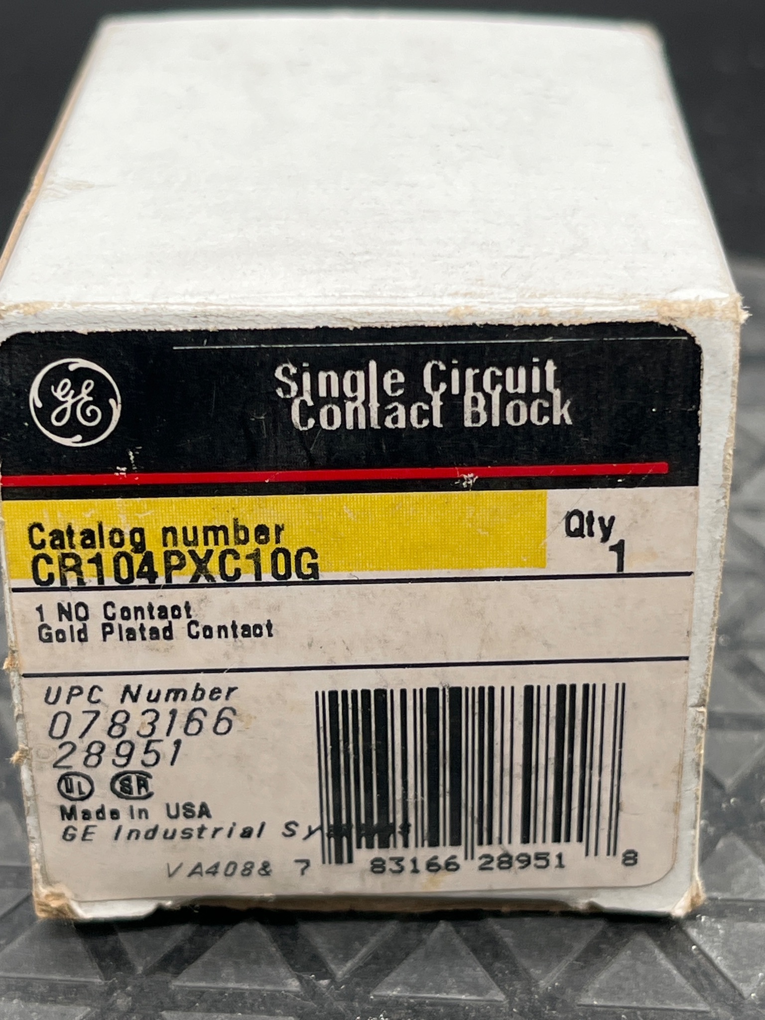 GENERAL ELECTRIC CR104PXC10G Single Circuit Contact Block NEW 4