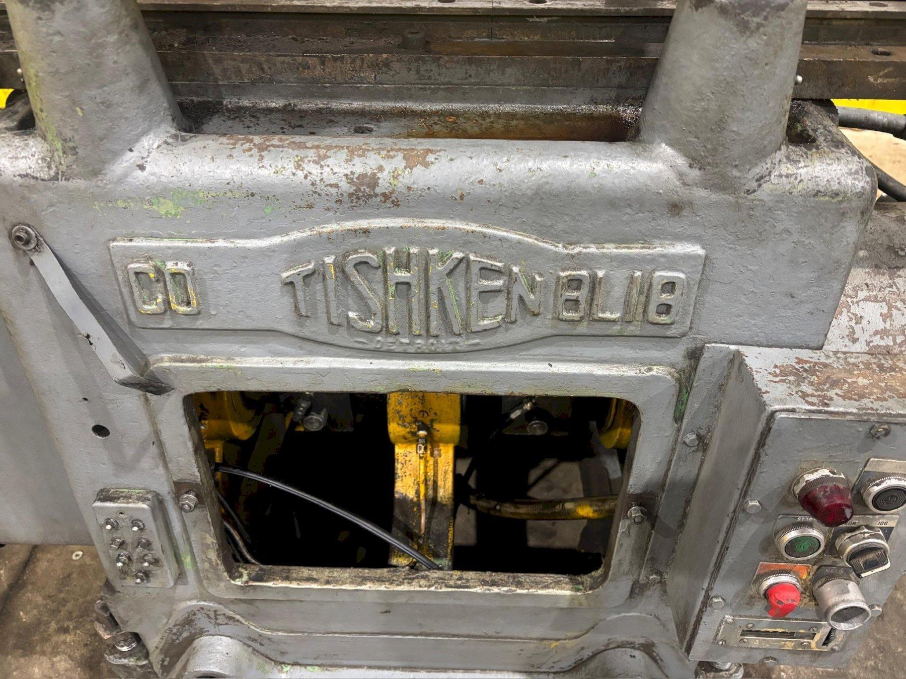 18 TON TISHKEN 4 POST MECHANICAL CUT-OFF PRESS USED 6