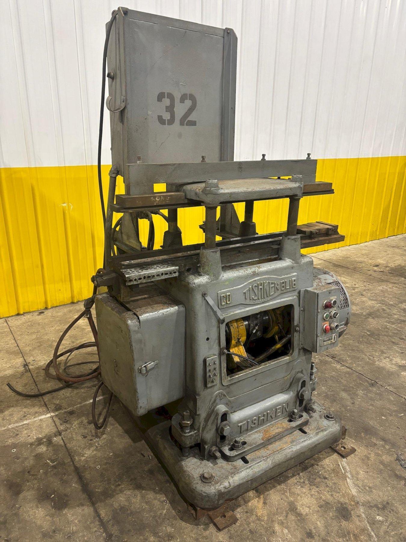 18 TON TISHKEN 4 POST MECHANICAL CUT-OFF PRESS USED 1