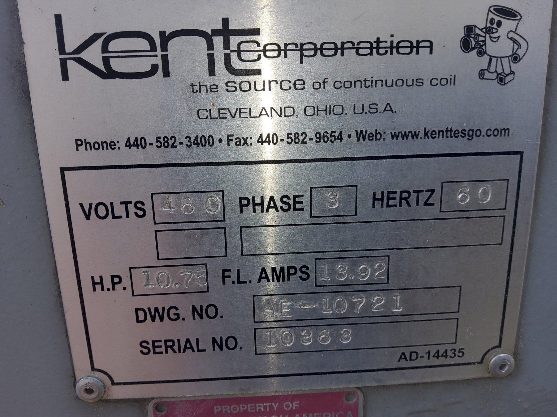 40" KENT BURRMASTER MODEL #BM05-040R-X TUBE END DEBURRING BRUSH MACHINE USED 14