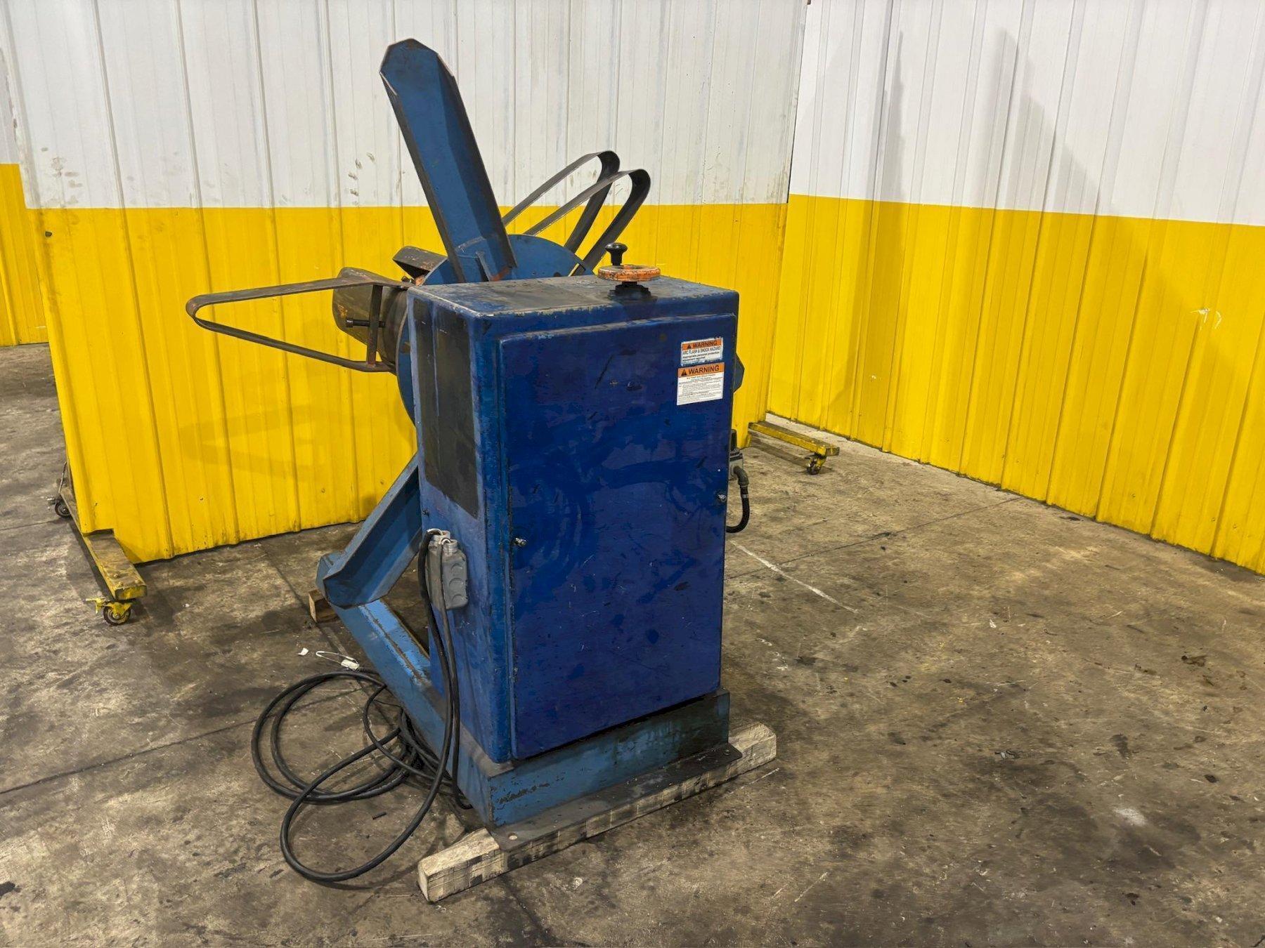 2,500 LBS LITTELL MODEL #60 MOTORIZED UNCOILER COIL REEL USED 3