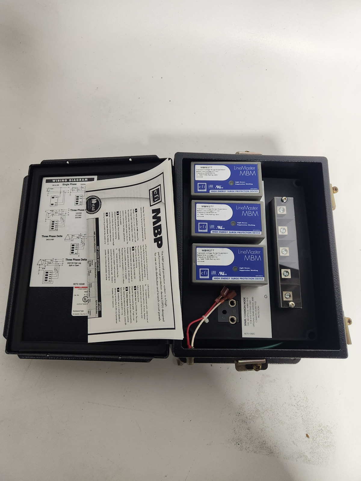 EFI TRANSIENT VOLTAGE SURGE SUPPRESOR MBP177/480Y USED 1