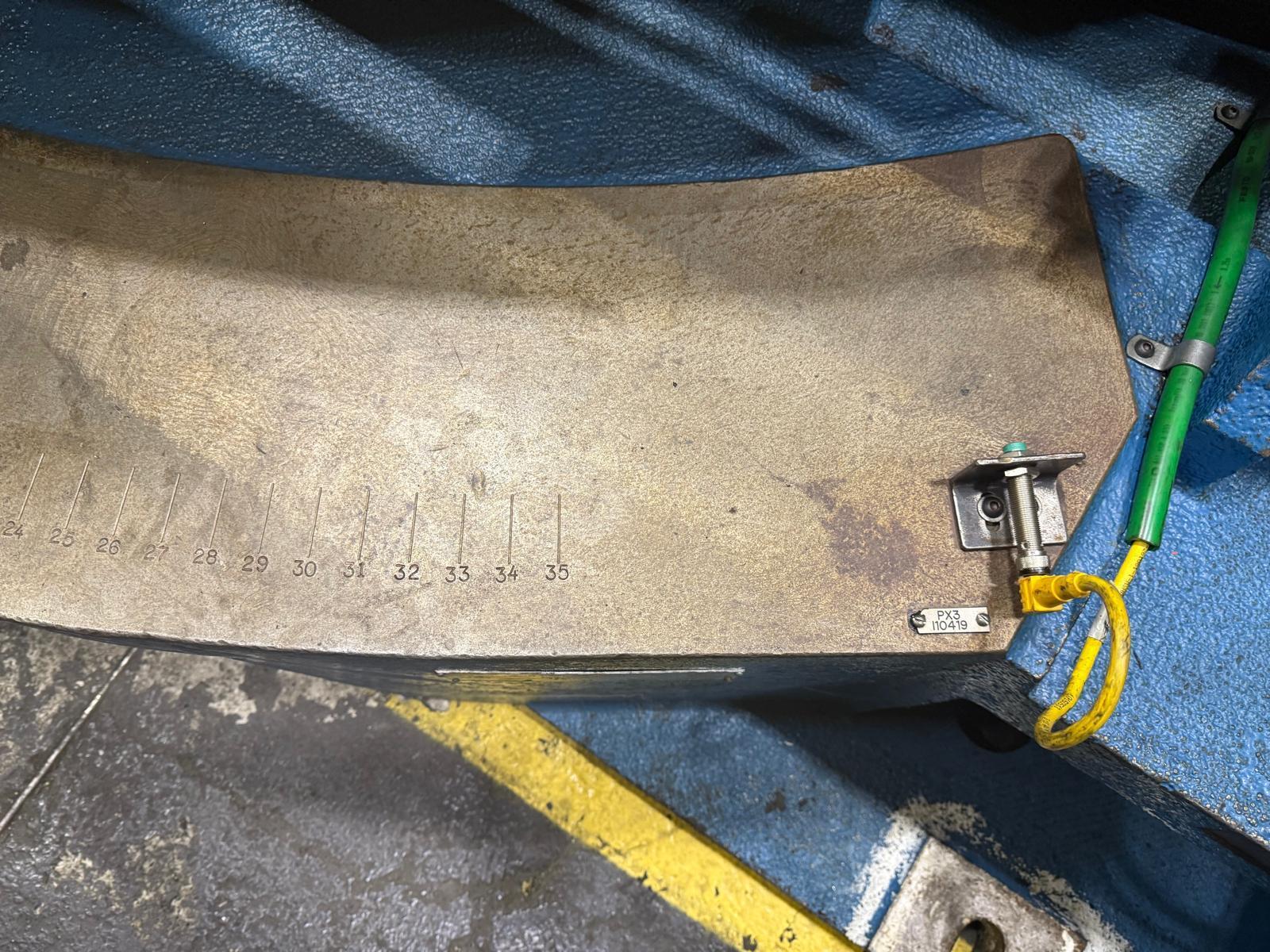 72" WIDE OSCILLATING TO 35 DEGREE DIE SHEAR USED 2