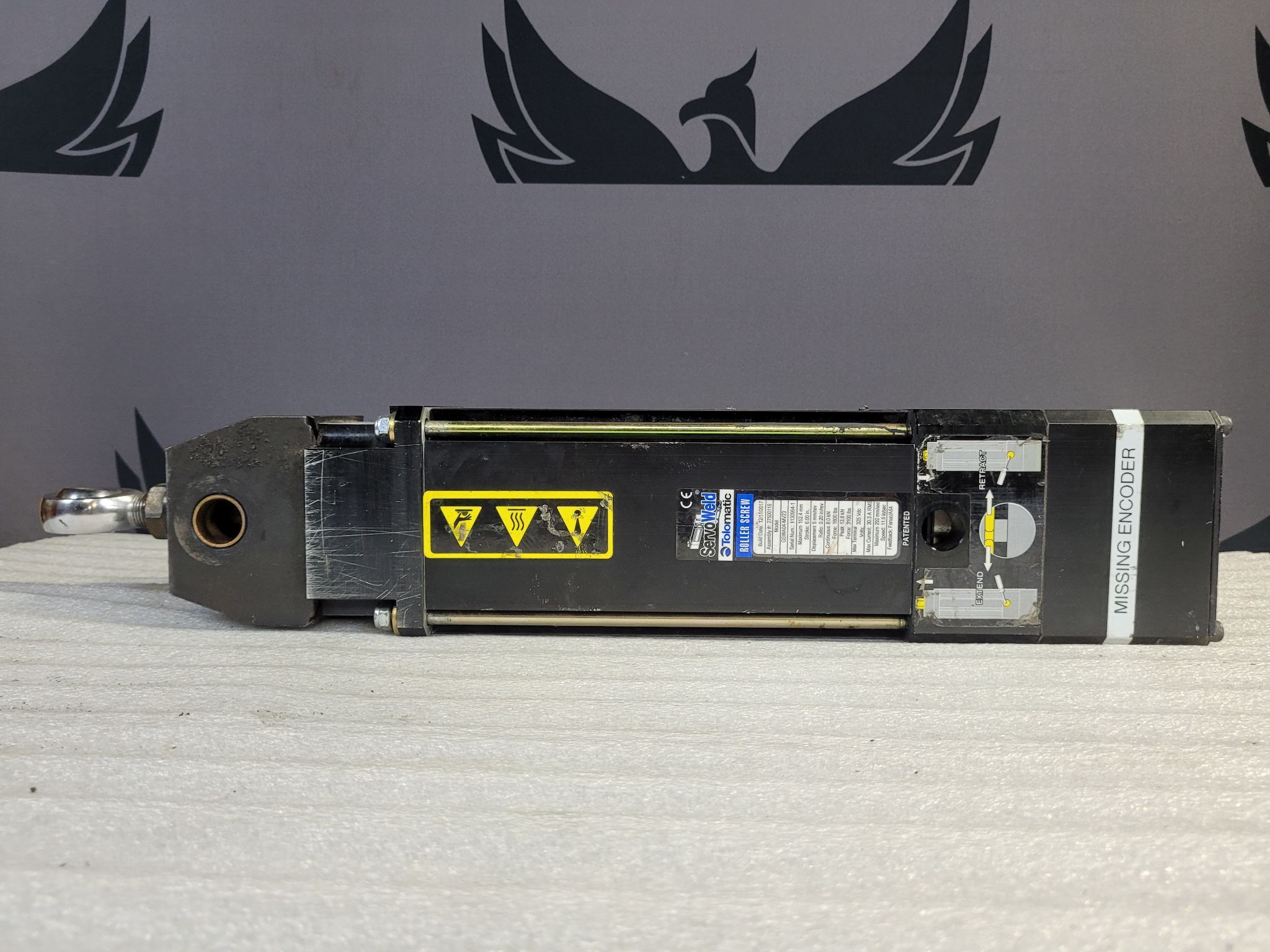 Tolomatic GSWA04-MV23 ServoWeld Servo Actuator PARTS ONLY - Missing Encoder 1