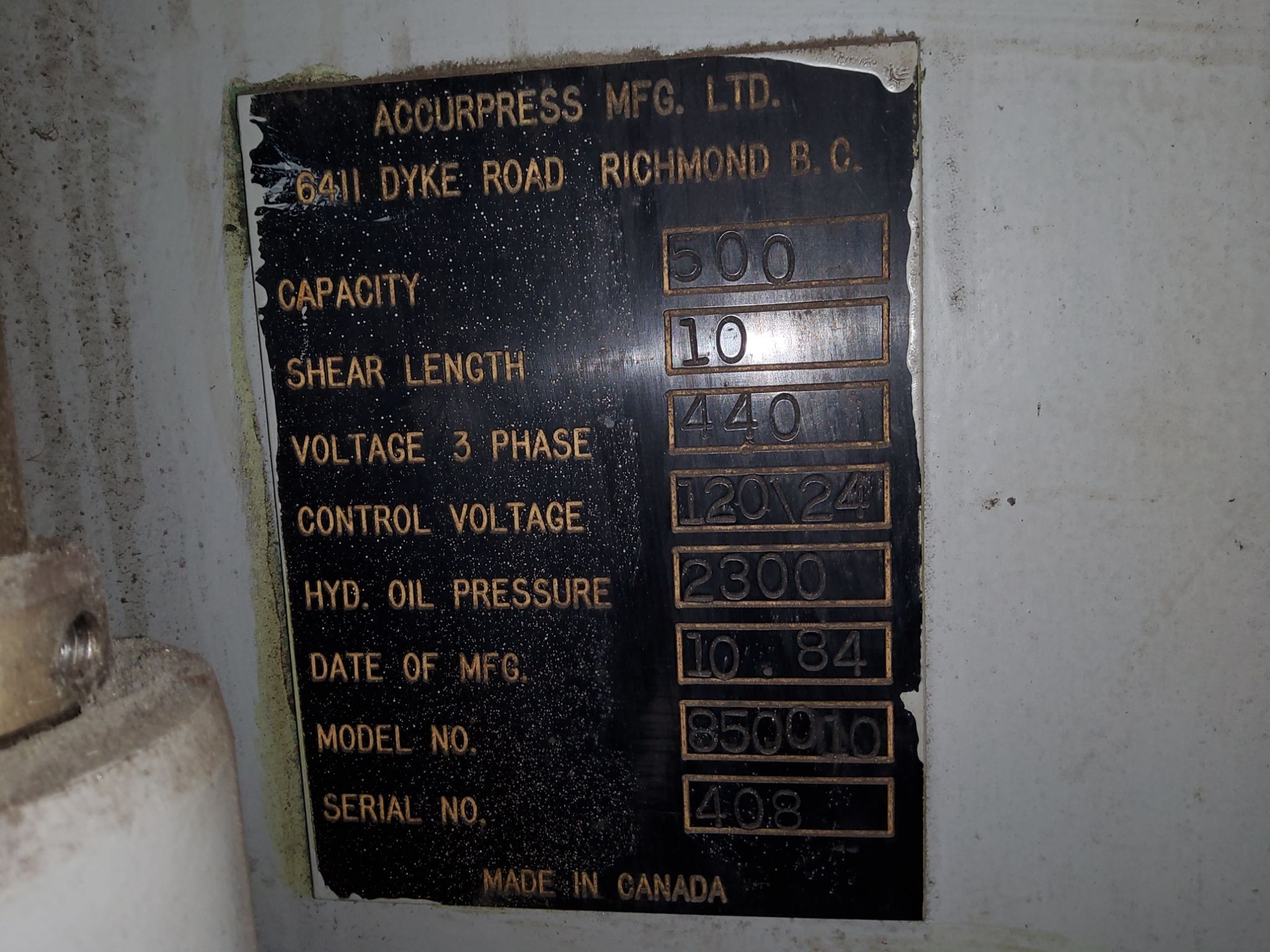 ACCUPRESS 10' X 1/2" ACCUSHEAR MODEL 850010 - USED 3