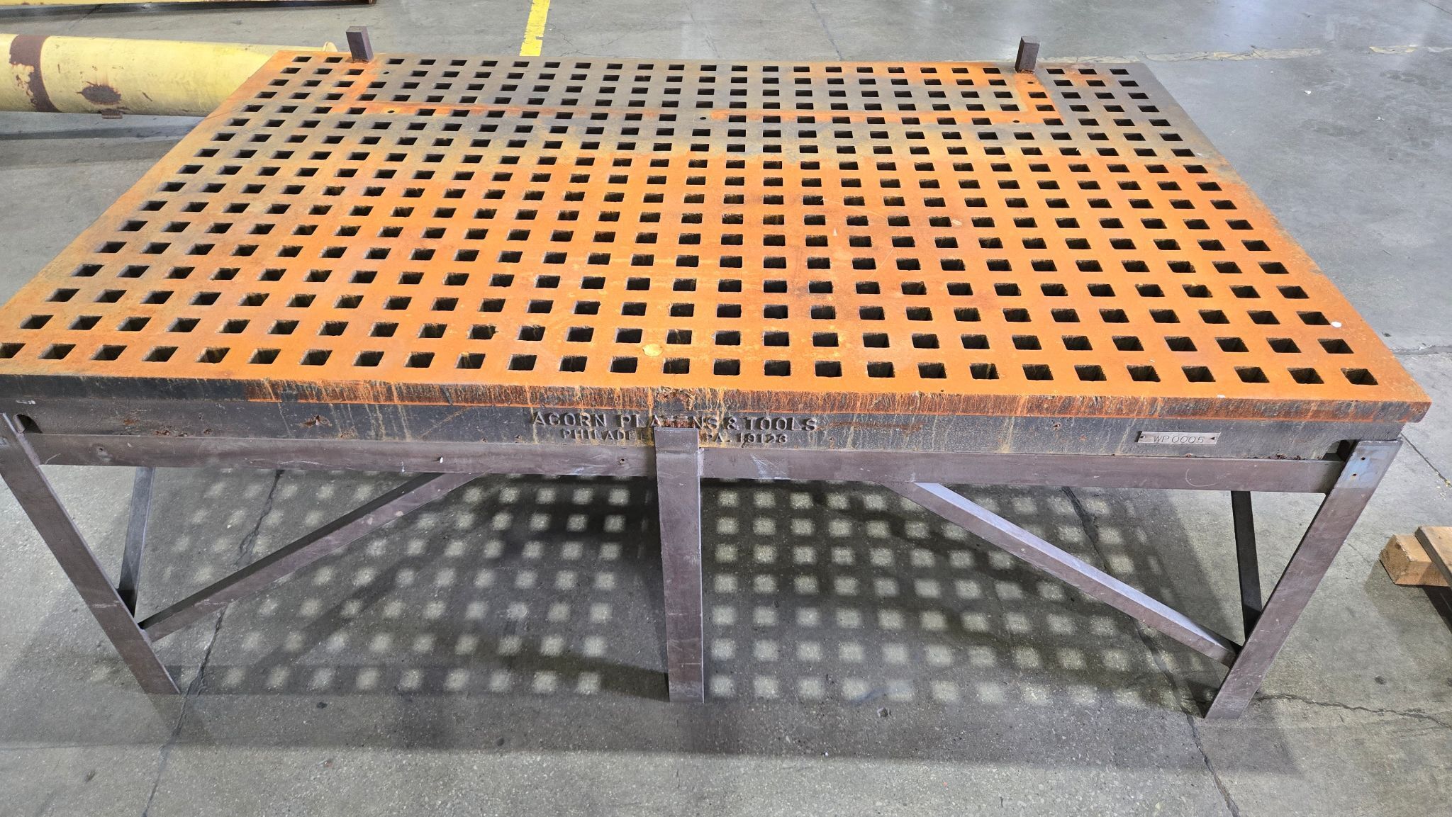 ACORN 5' X 8' FABRICATION WELDING TABLE WITH GRID TOP USED 0