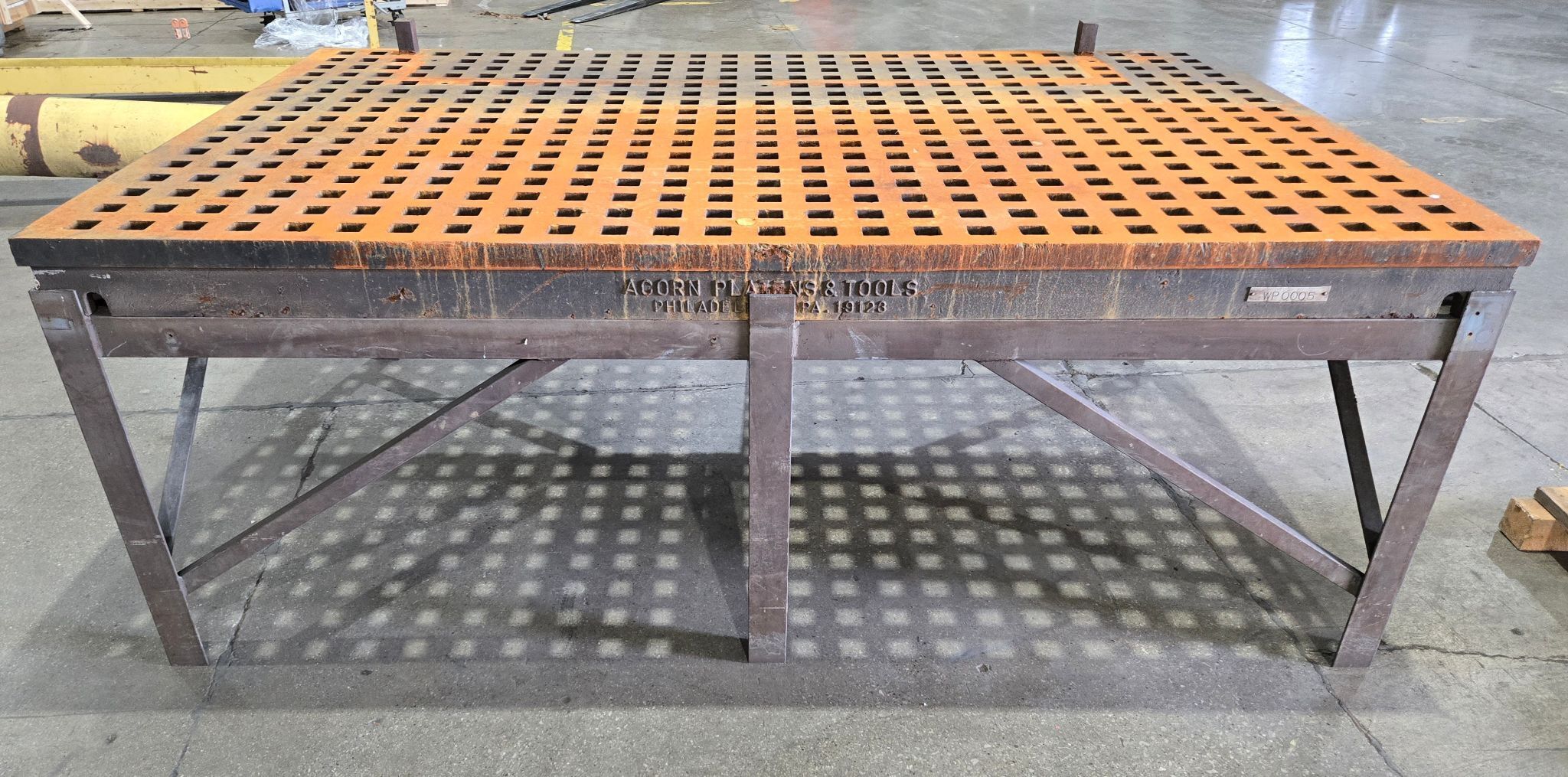 ACORN 5' X 8' FABRICATION WELDING TABLE WITH GRID TOP USED 1