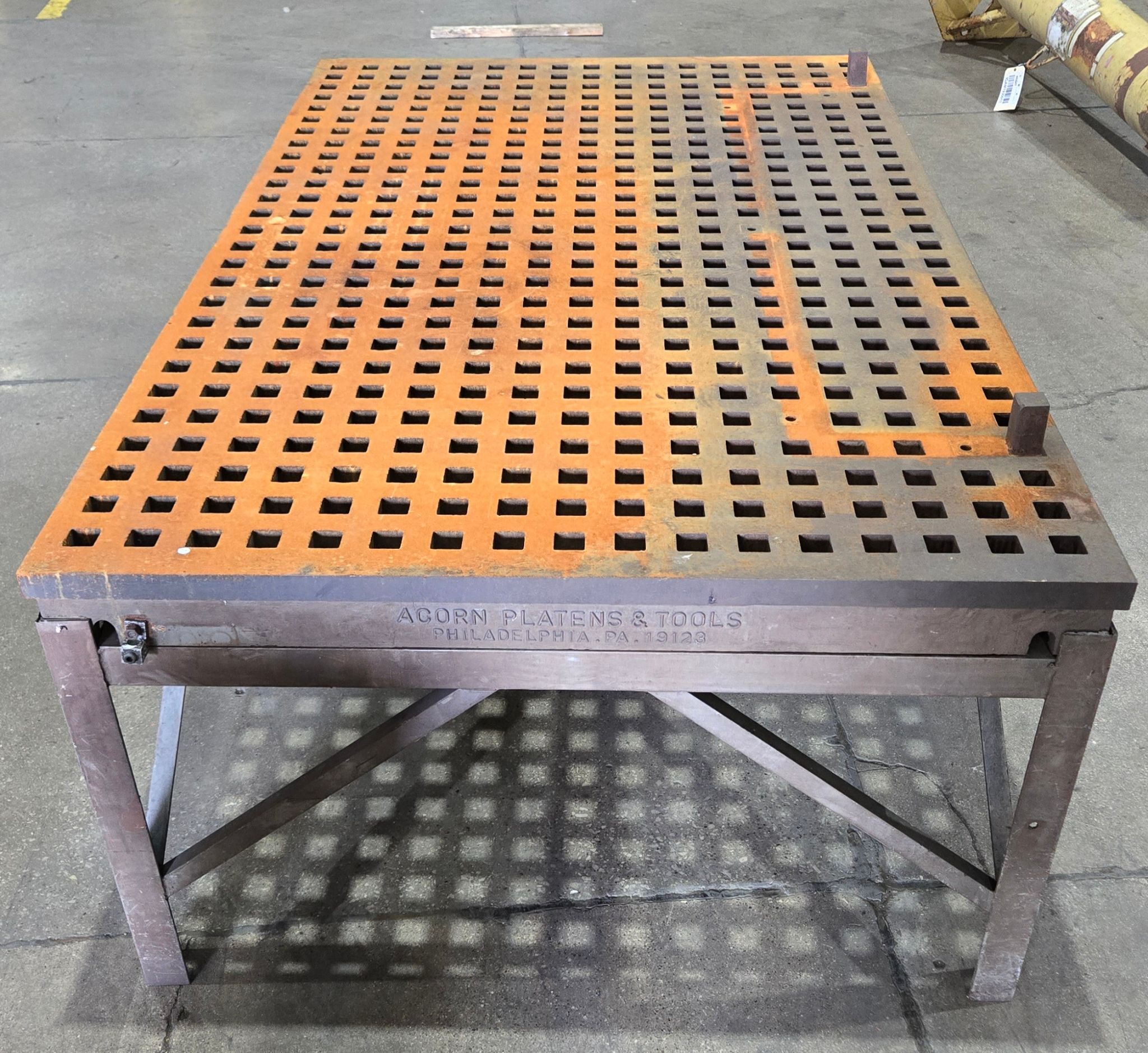 ACORN 5' X 8' FABRICATION WELDING TABLE WITH GRID TOP USED 2