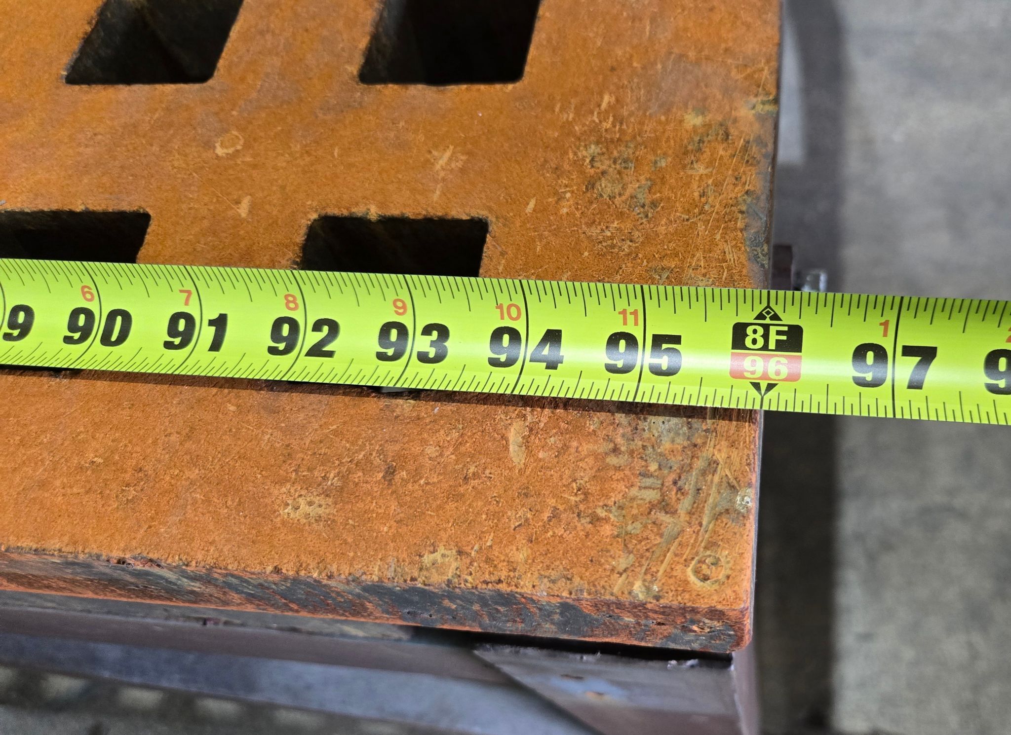 ACORN 5' X 8' FABRICATION WELDING TABLE WITH GRID TOP USED 7