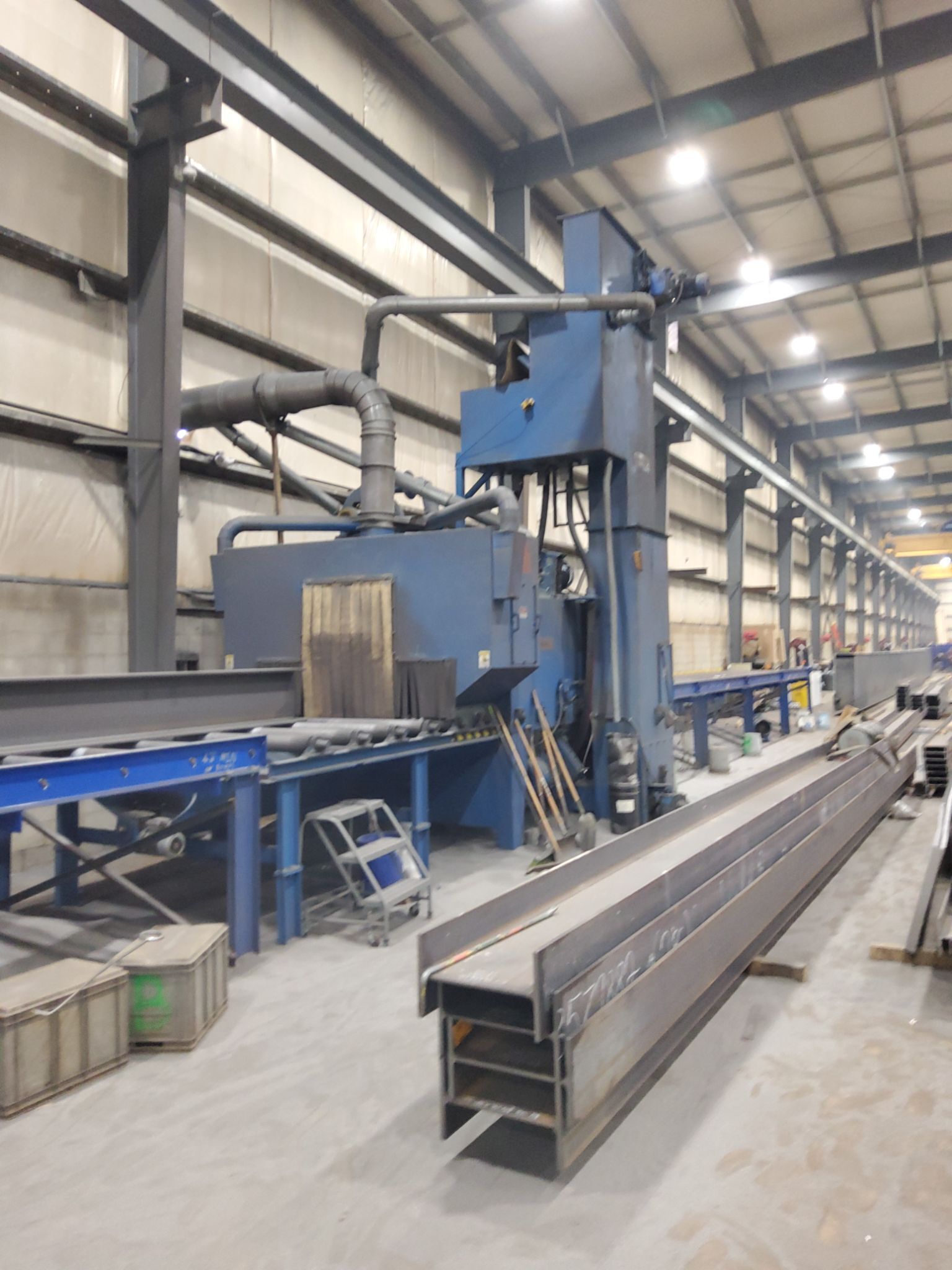 PANGBORN ES-1921-109 ROTOBLAST STRUCTURAL STEEL BLAST MACHINE USED 7