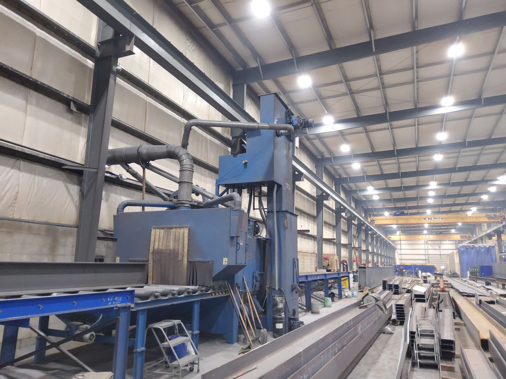 PANGBORN ES-1921-109 ROTOBLAST STRUCTURAL STEEL BLAST MACHINE USED 8