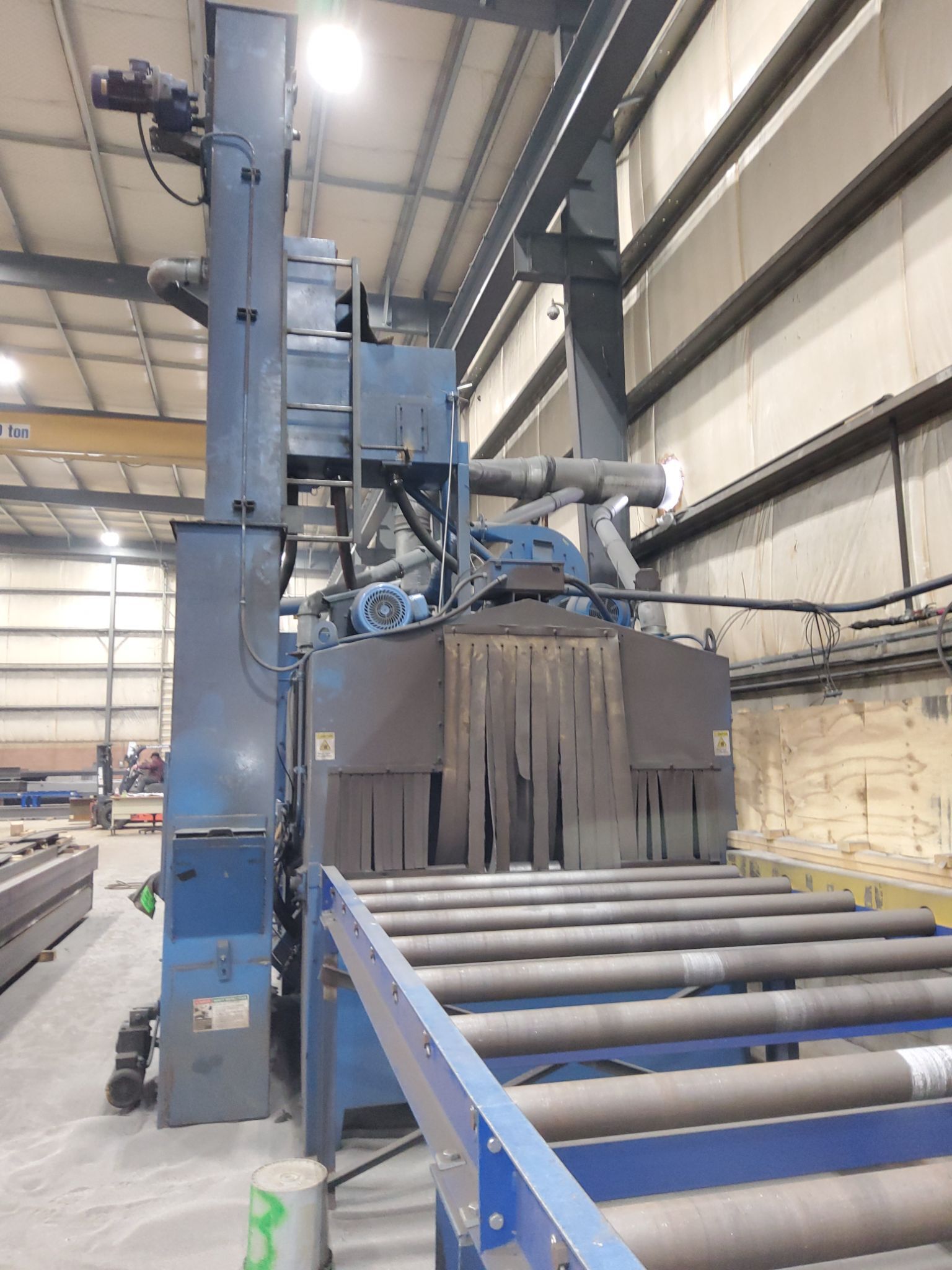 PANGBORN ES-1921-109 ROTOBLAST STRUCTURAL STEEL BLAST MACHINE USED 1
