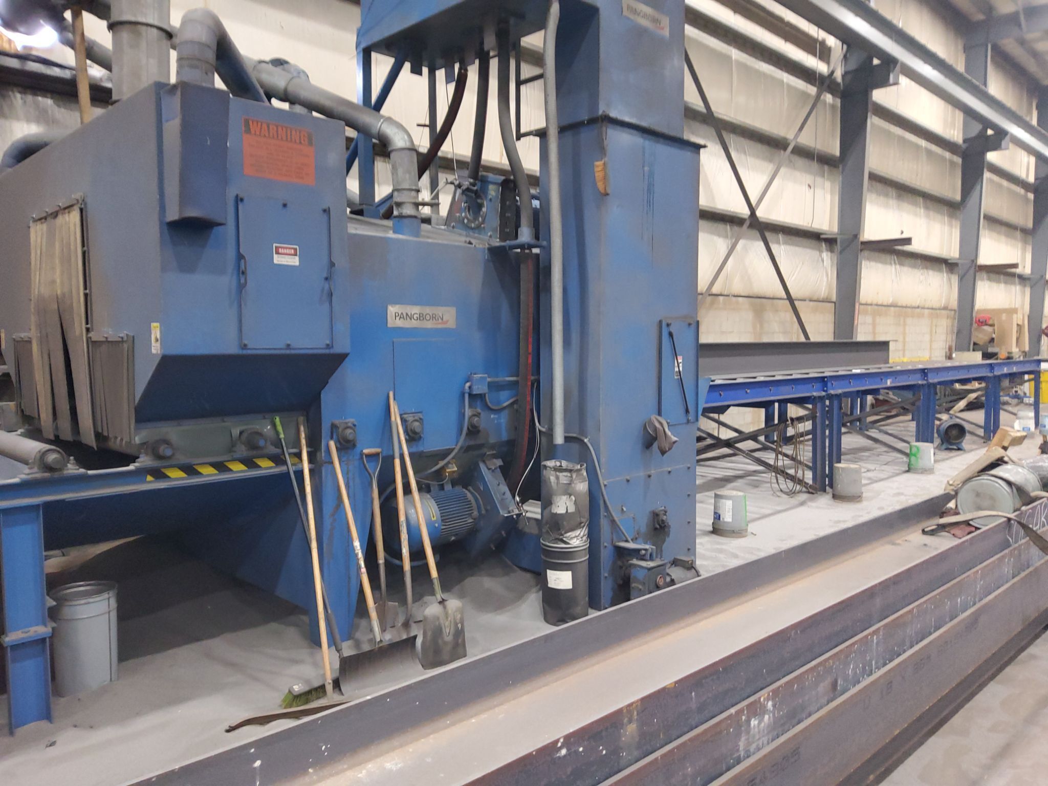 PANGBORN ES-1921-109 ROTOBLAST STRUCTURAL STEEL BLAST MACHINE USED 4