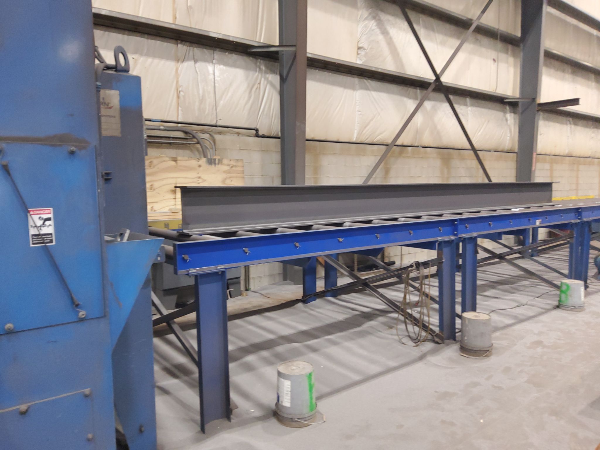 PANGBORN ES-1921-109 ROTOBLAST STRUCTURAL STEEL BLAST MACHINE USED 5