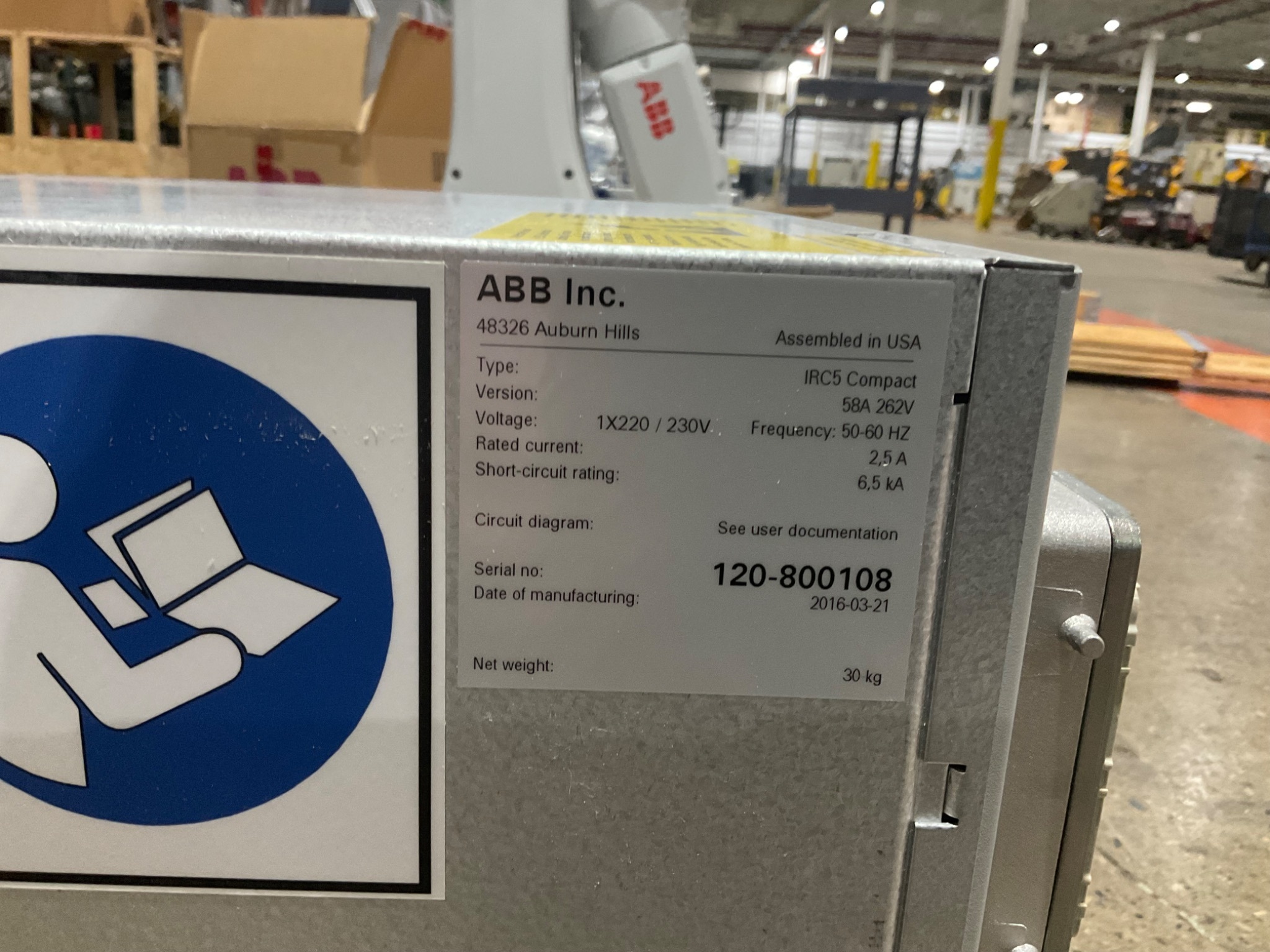 NEW 2016 ABB IRB120 W IRC 5 COMPACT ROBOT NEW IN CRATE W/ DSQC 679 PENDANT 4