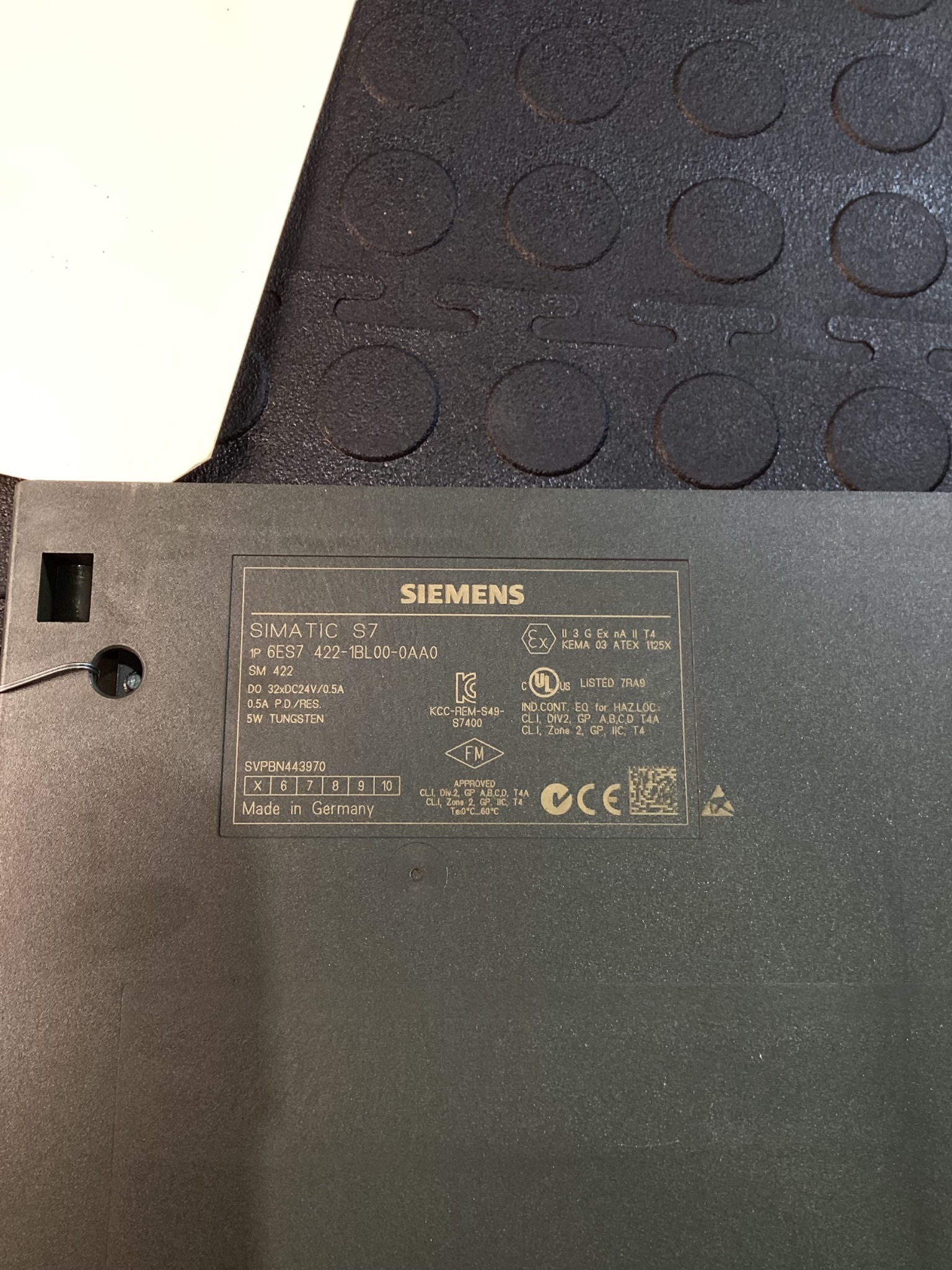 SIEMENS 6ES7422‑1BL00‑0AA0 S7‑400 32DO 24VDC/0.5A Digital Output Module USED 3