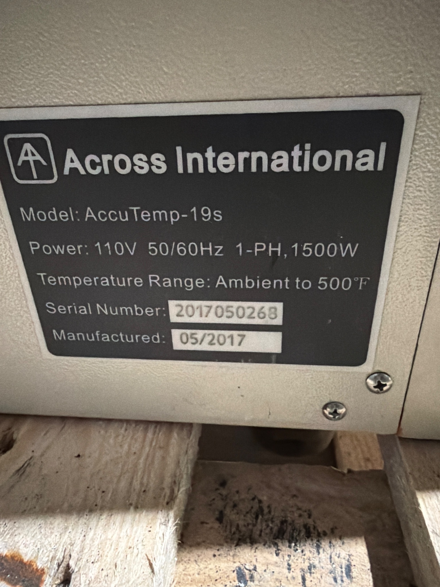 ACROSS INTERNATIONAL AccuTemp‑19s Industrial Drying Oven USED 5