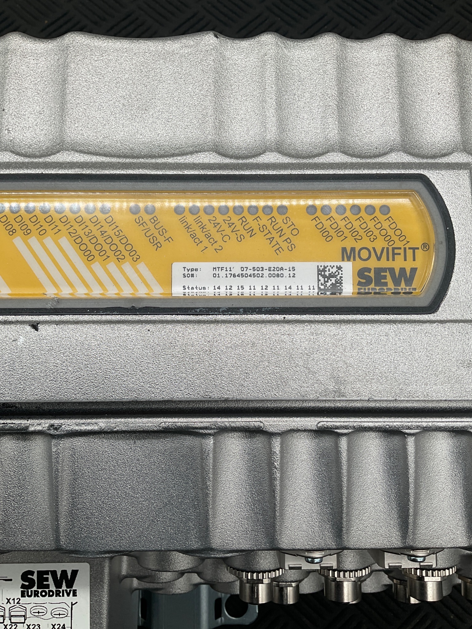 SEW EURODRIVE MTF11A007‑503‑E20A‑15 MOVIFIT Decentralized Inverter Drive USED 5