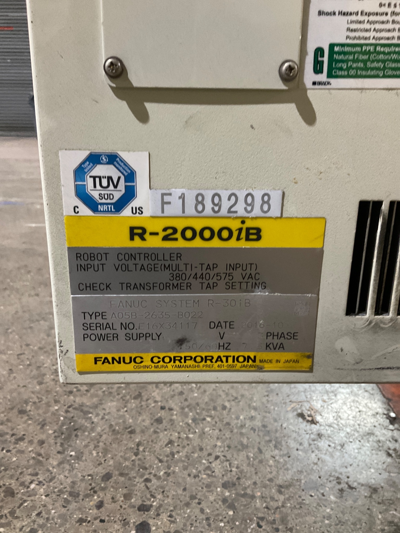 FANUC R-2000IC/165F INDUSTRIAL ROBOT WITH R-30IB CONTROLLER USED 12