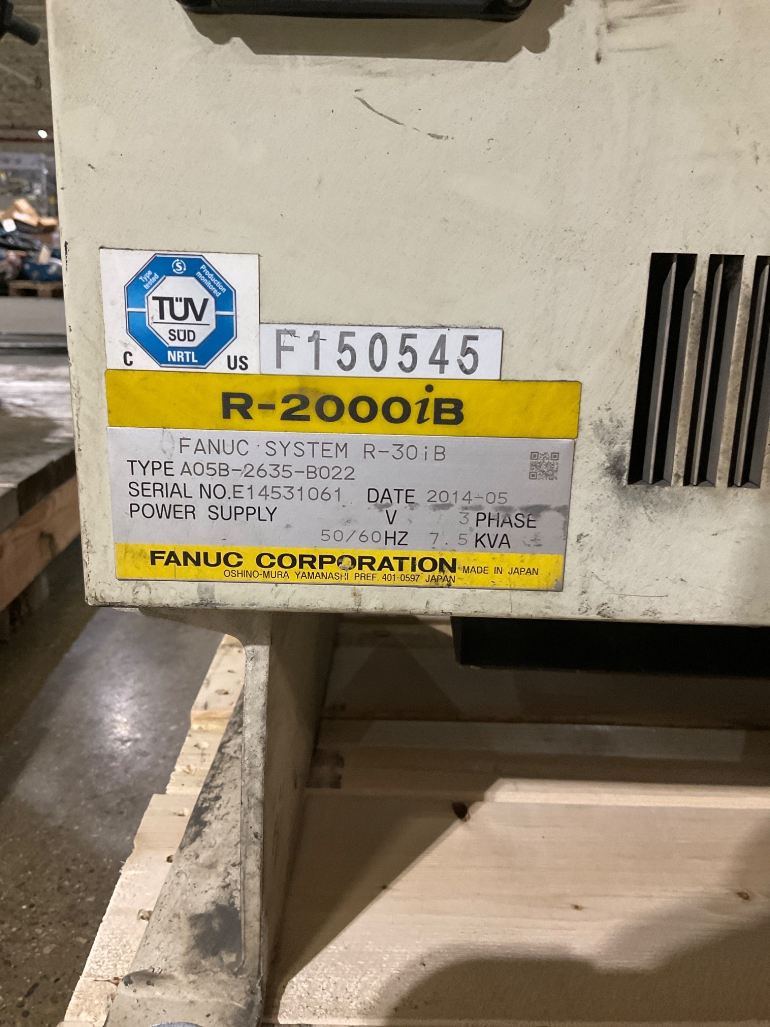 FANUC R-2000IC/165F INDUSTRIAL ROBOT WITH R-30IB CONTROLLER USED 11