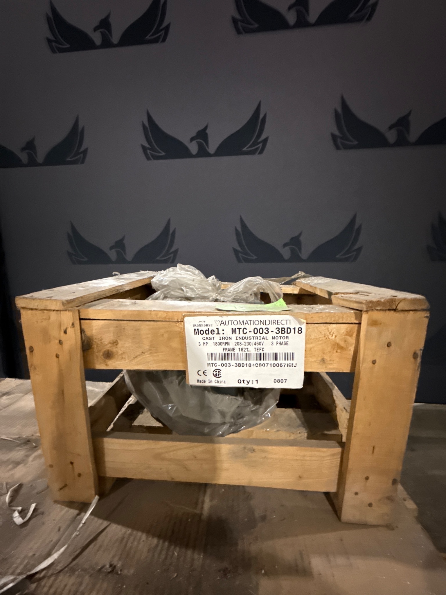 AUTOMATION DIRECT MTC‑003‑3BD18 3HP 3‑Phase AC Motor NEW 0
