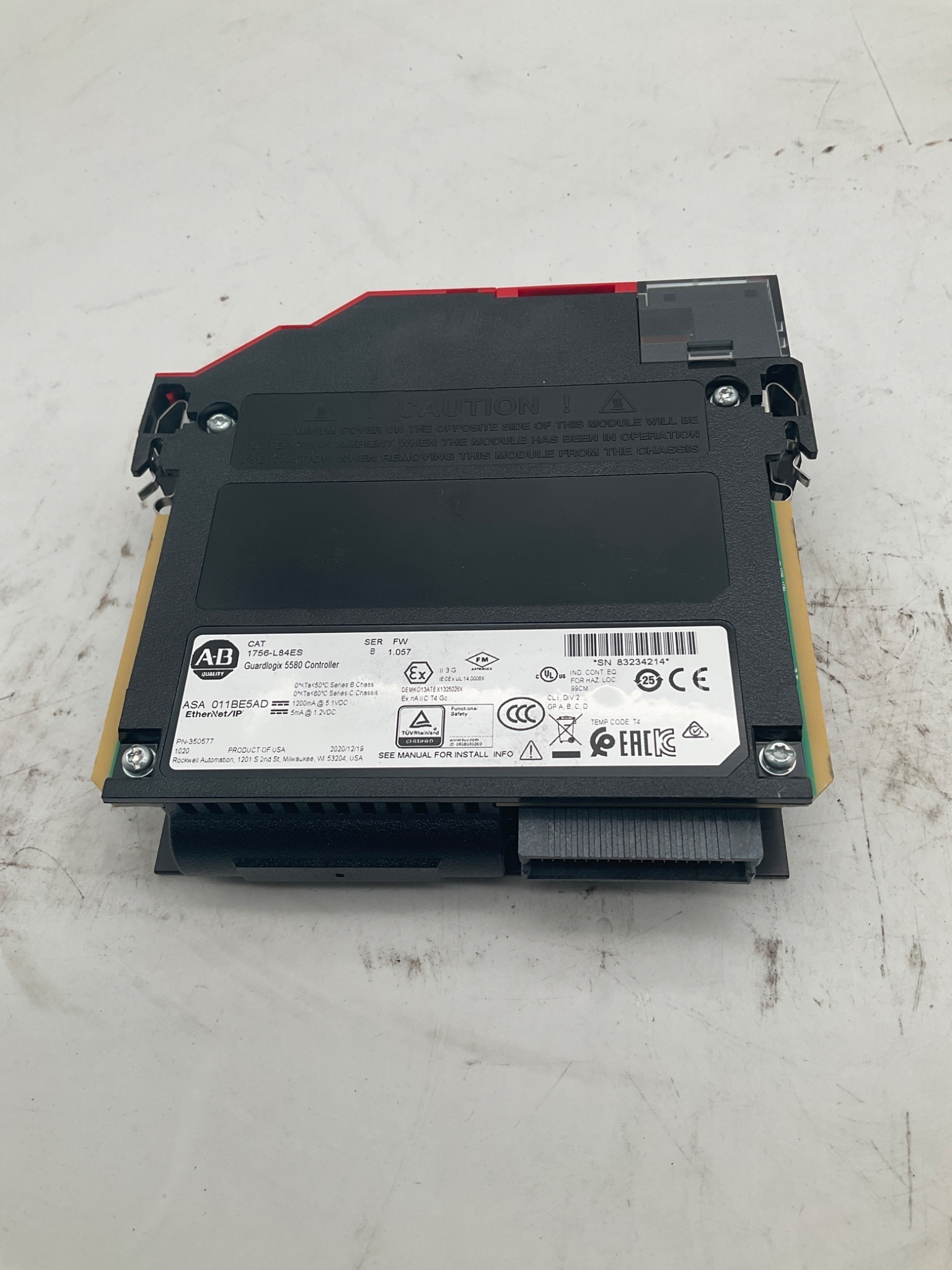ALLEN BRADLEY 1756‑L84ES GuardLogix 5580 Safety Controller USED 1