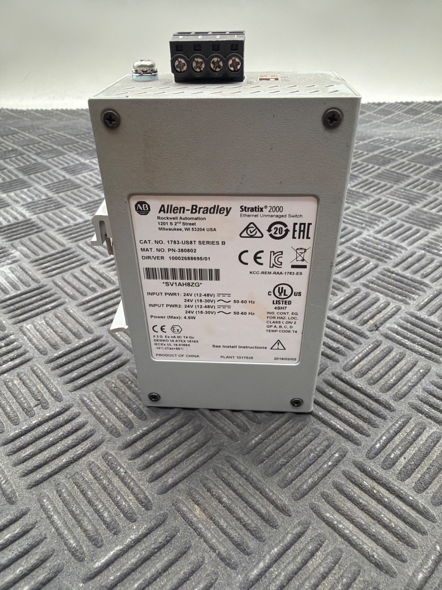 ALLEN BRADLEY 1783‑US8T Stratix 2000 Ethernet Switch USED 3